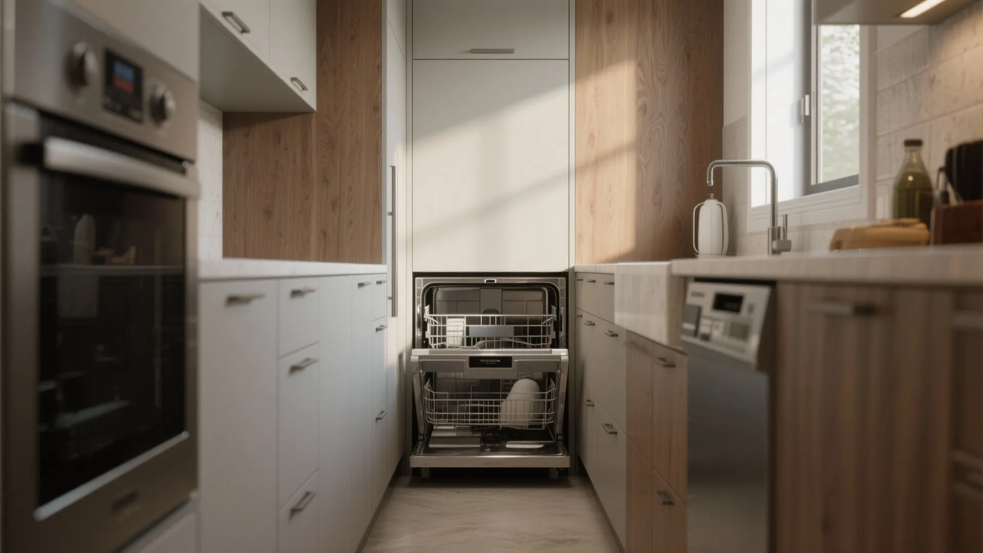 4. Integrated appliance cabinetry with clever fronts
