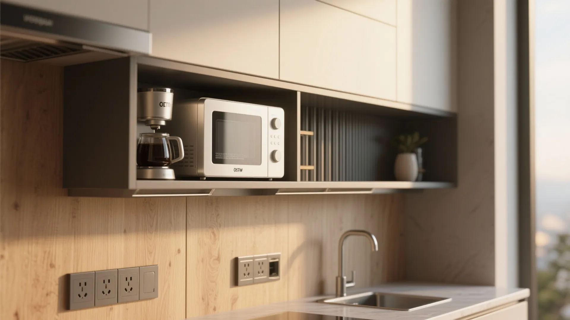 4. Integrated appliance ledge