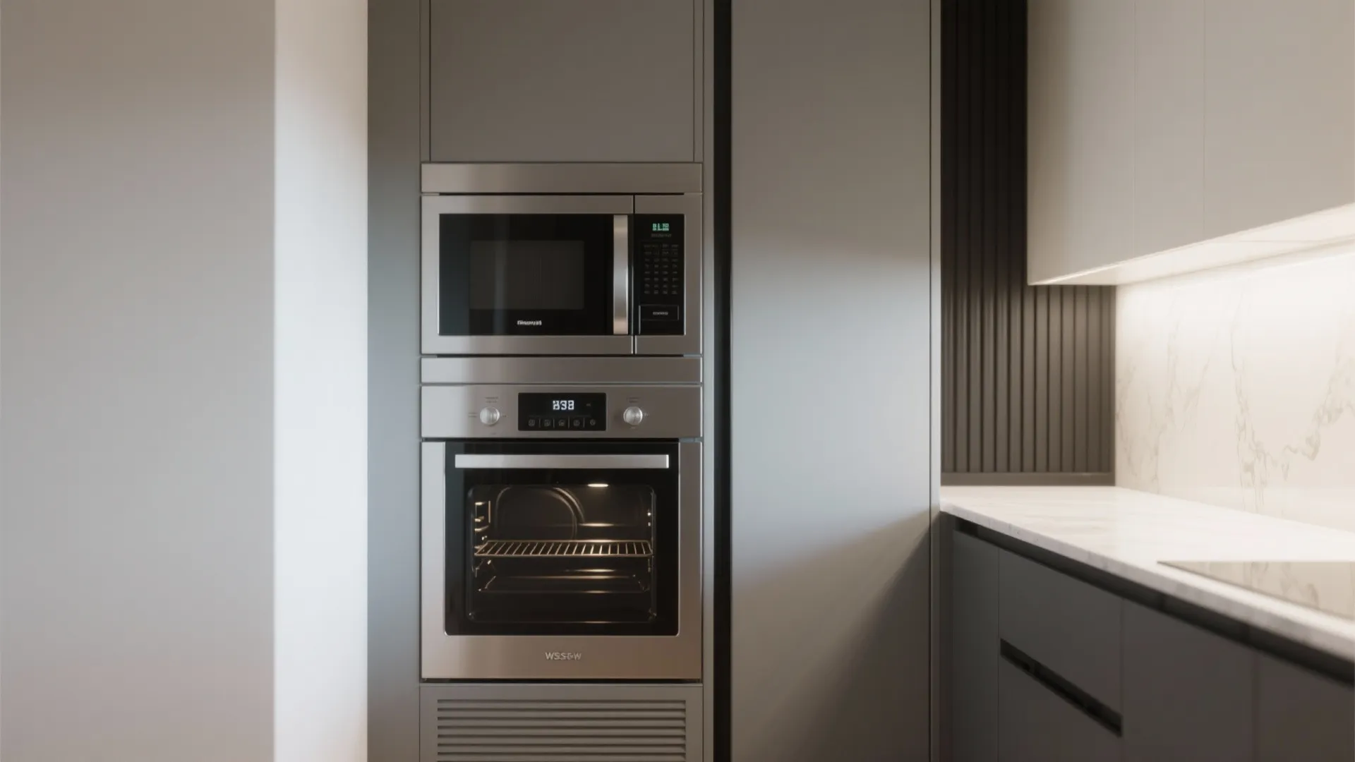 Integrated Appliance Wall to Declutter Counters