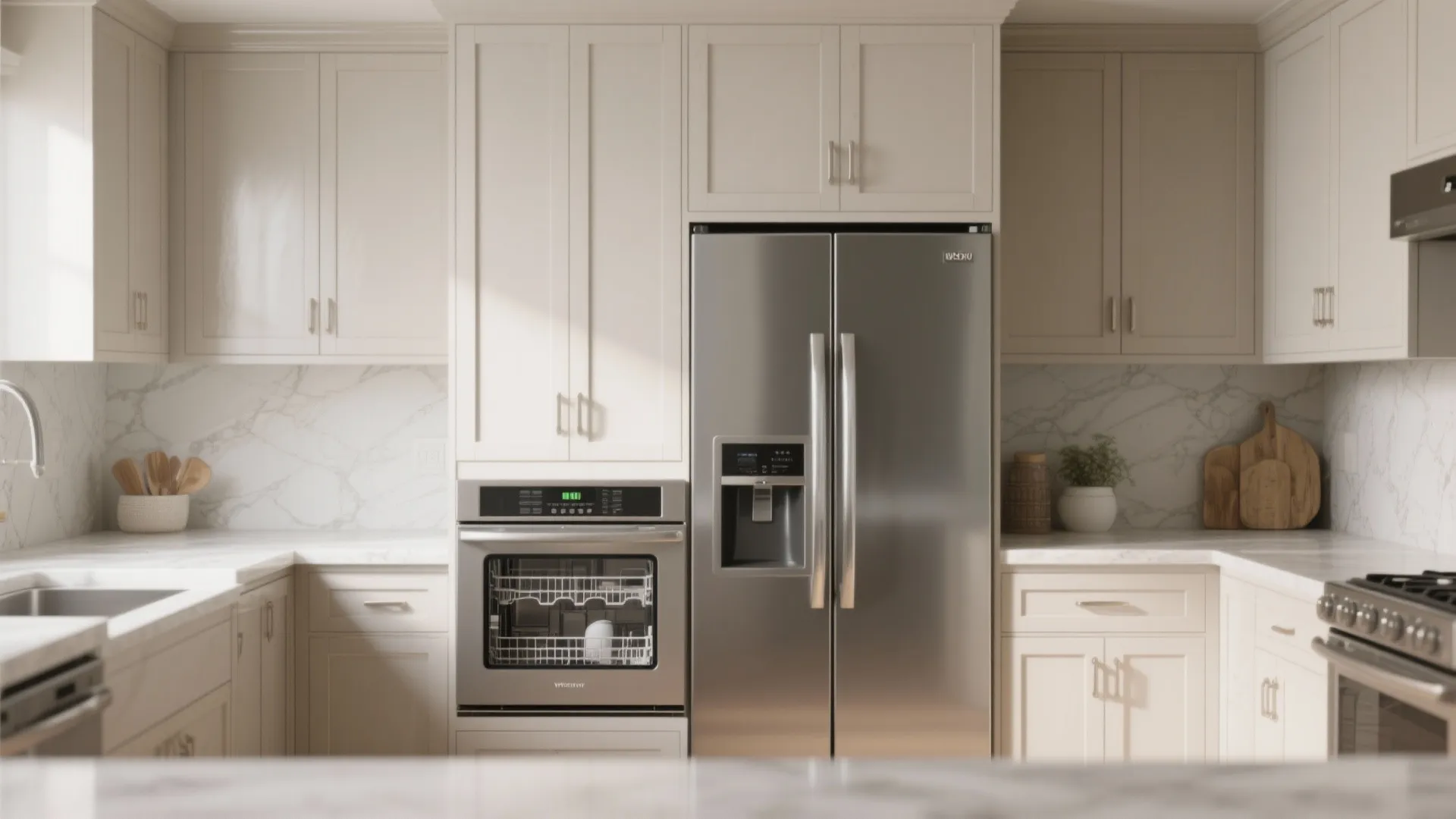 2. Integrated Appliances for a Seamless Look