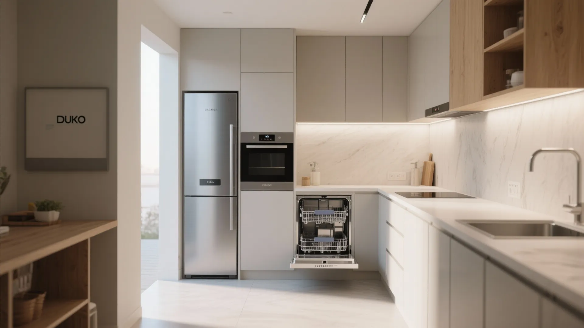 2. Integrated appliances to simplify flow