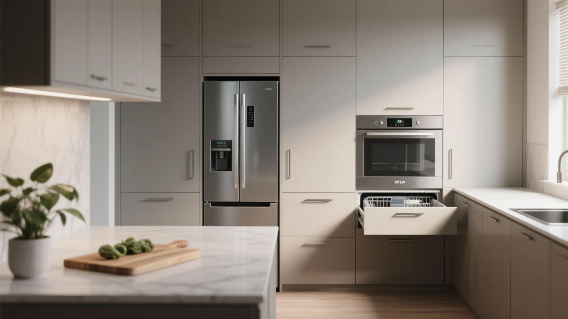 3. Integrated appliances to save sightlines