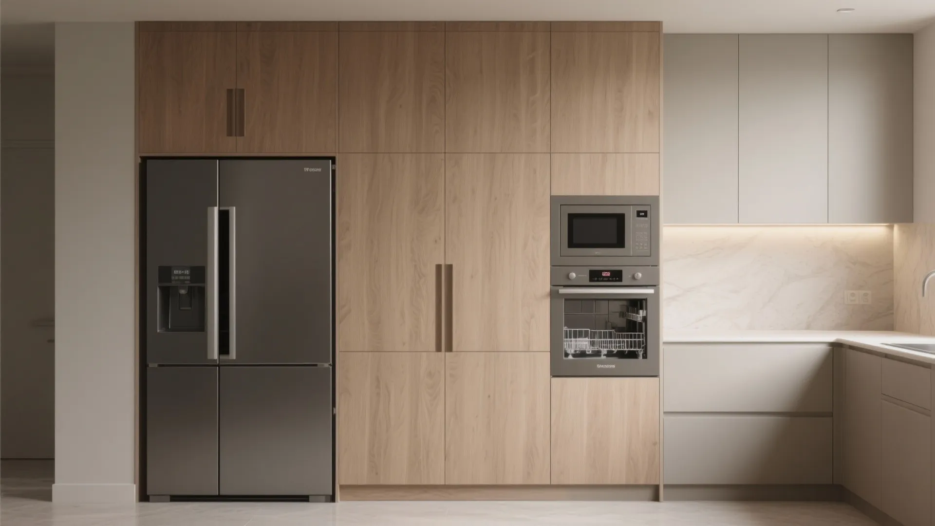 2. Integrate appliances into cabinetry
