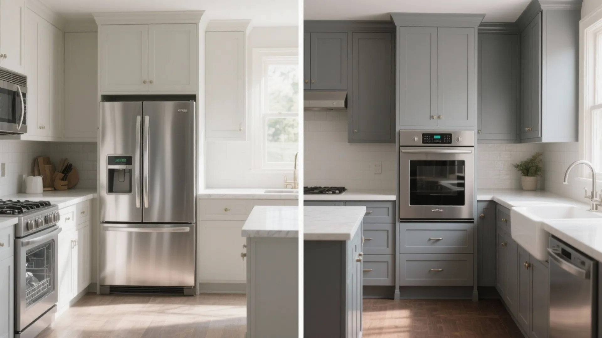 5. Shaker cabinetry with integrated appliances