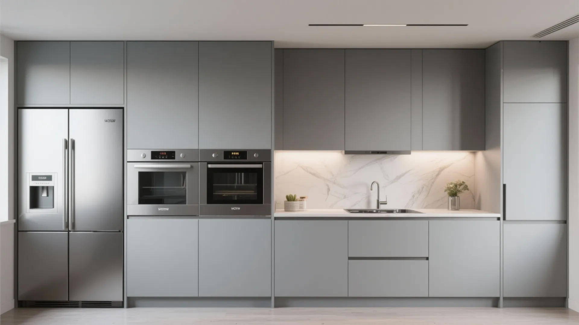 3. Integrated Appliances and Subtle Handles