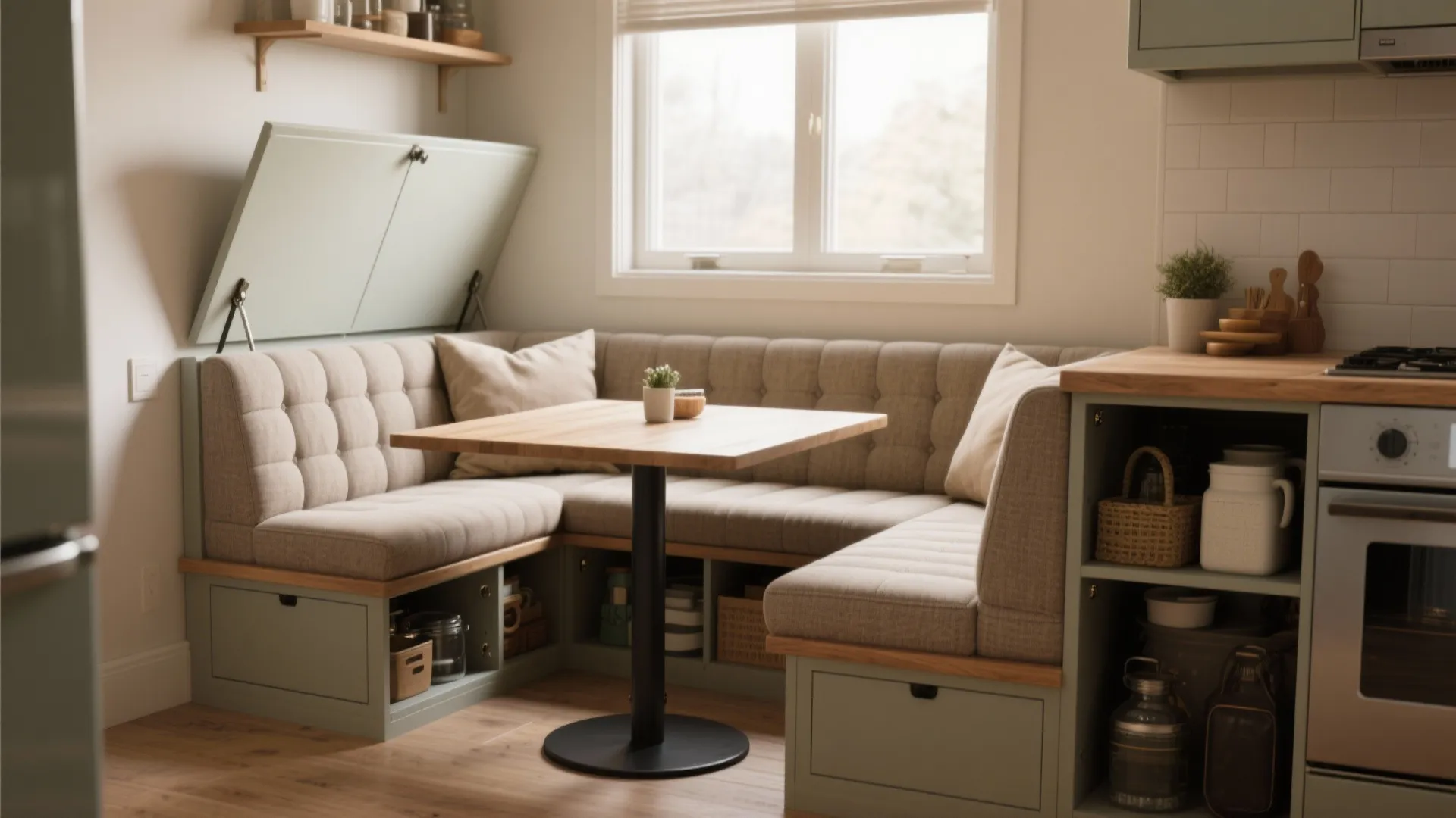 4. Integrated Seating with Storage
