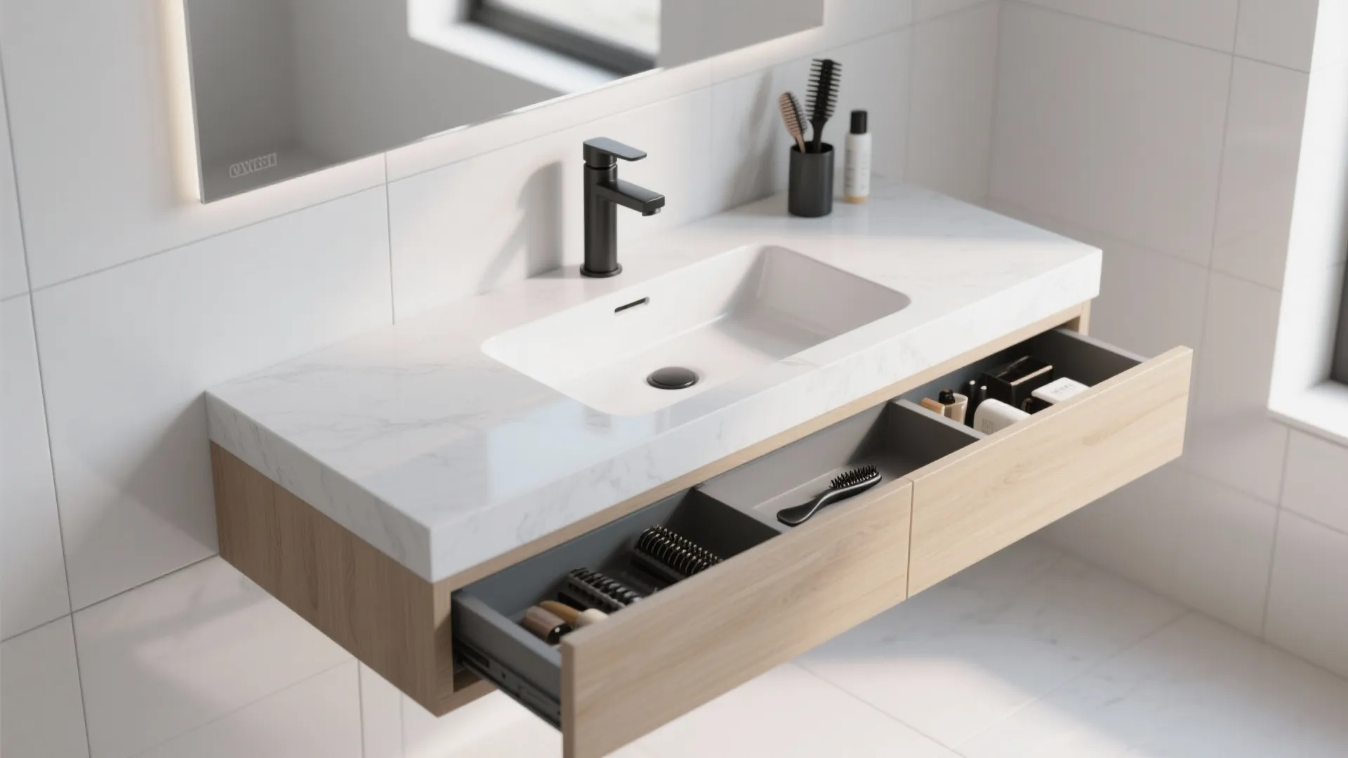 Integrated Countertop Basins (Seamless and Easy-Clean)