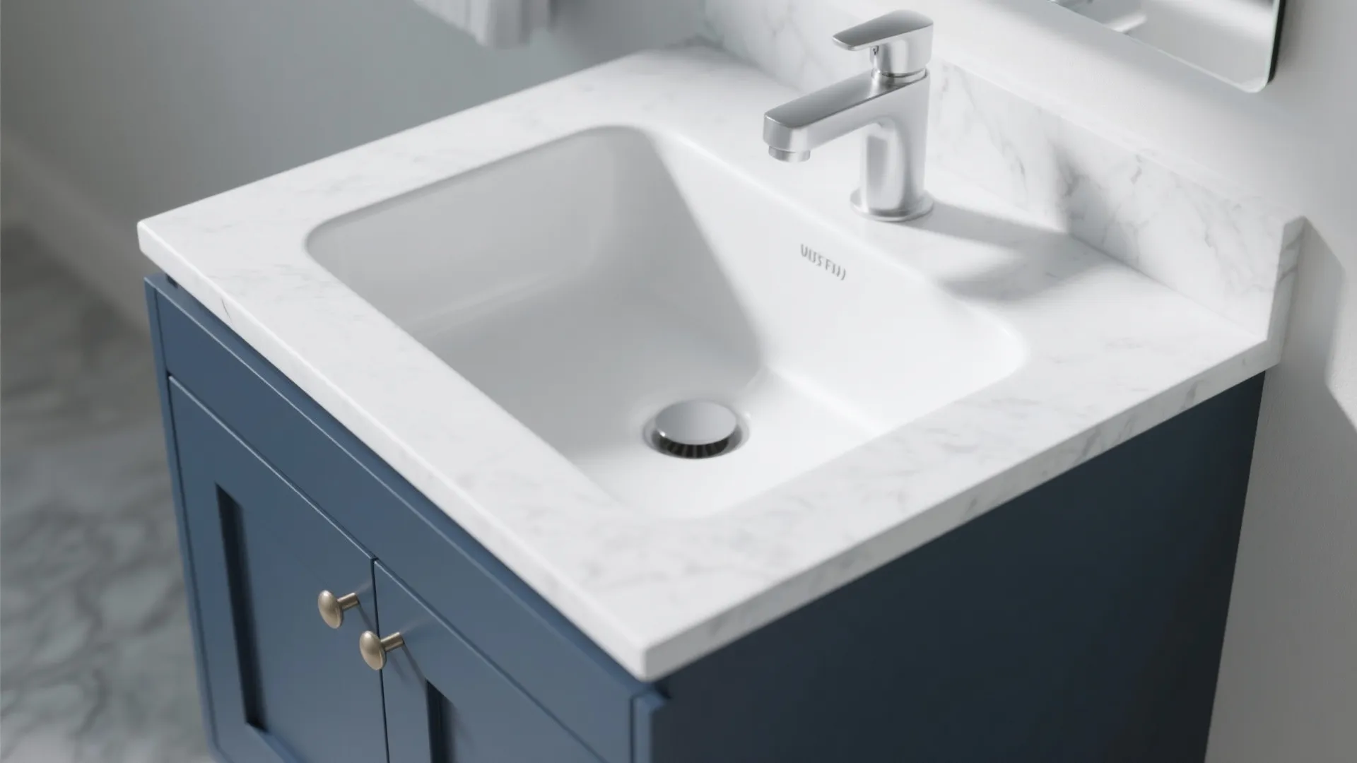 3. Single-sink 24-inch vanity with integrated basin