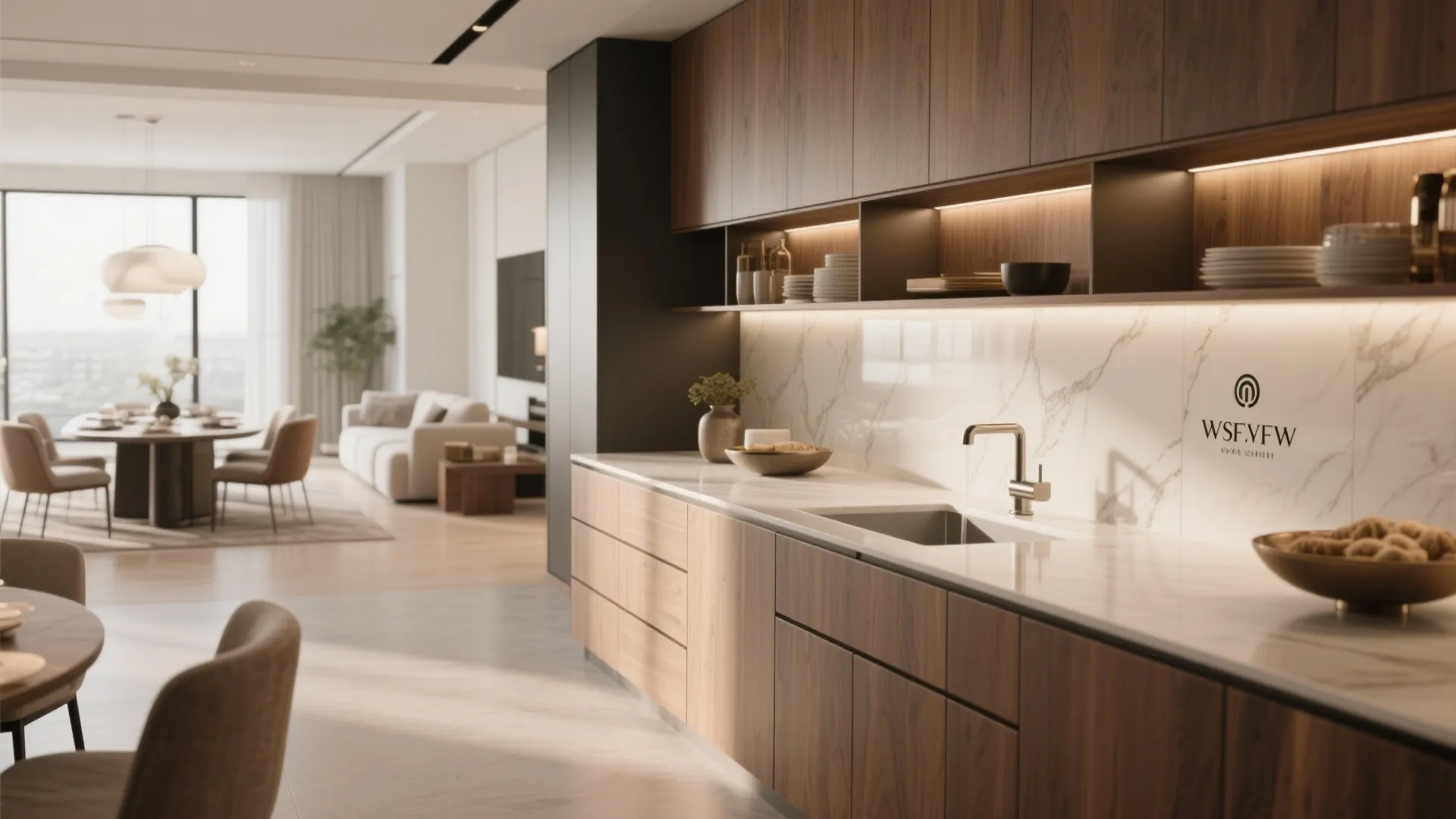 Integrated Basin and Buffet Counter