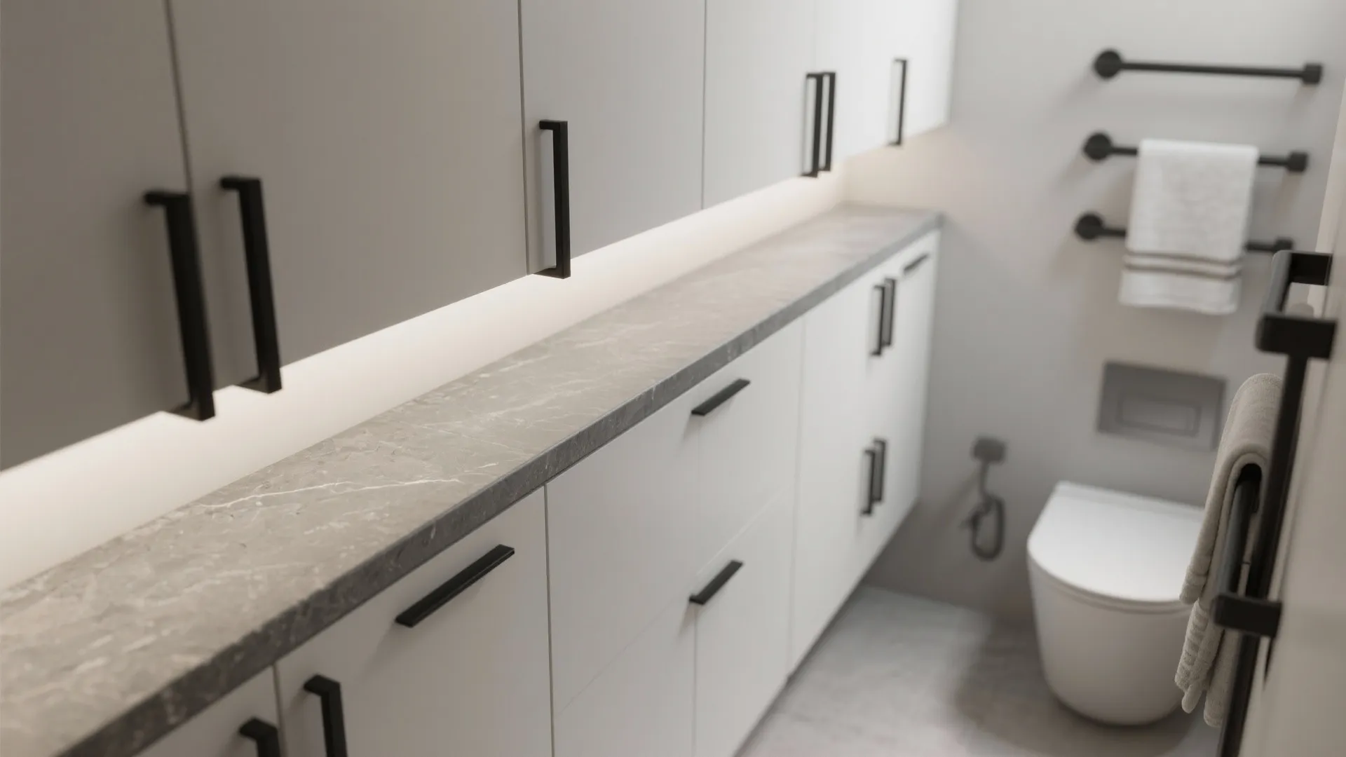 5. Integrated black hardware for a minimal look