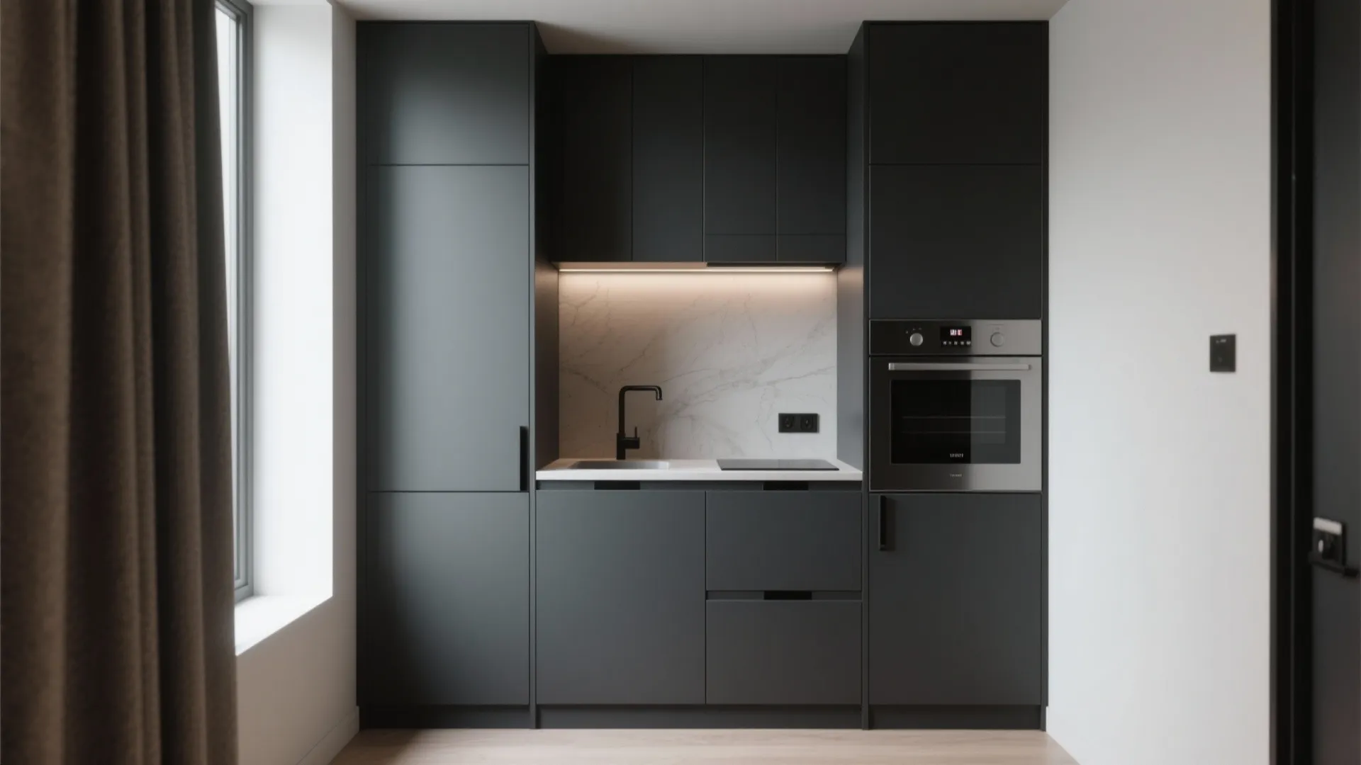 5. Integrated black pulls for ultra-clean look