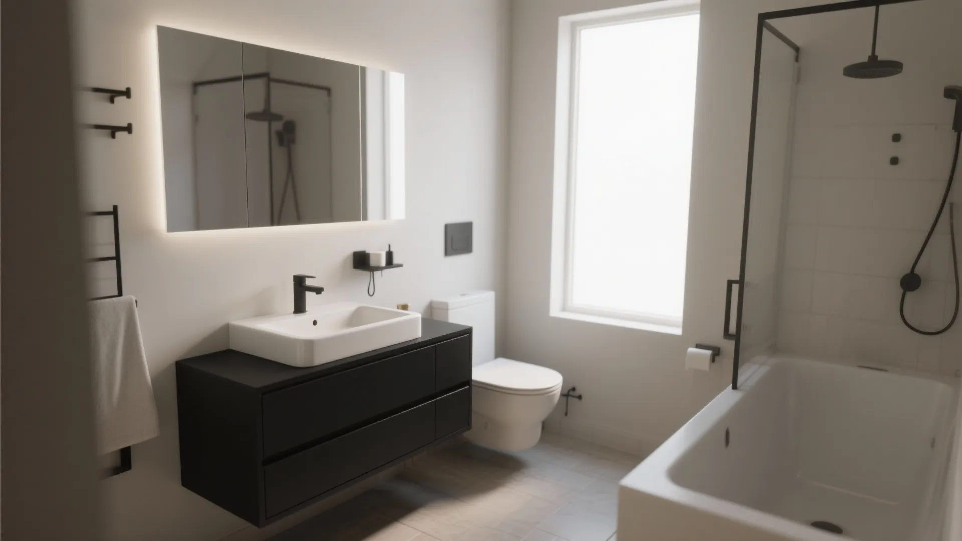 6. Black with Integrated Sink