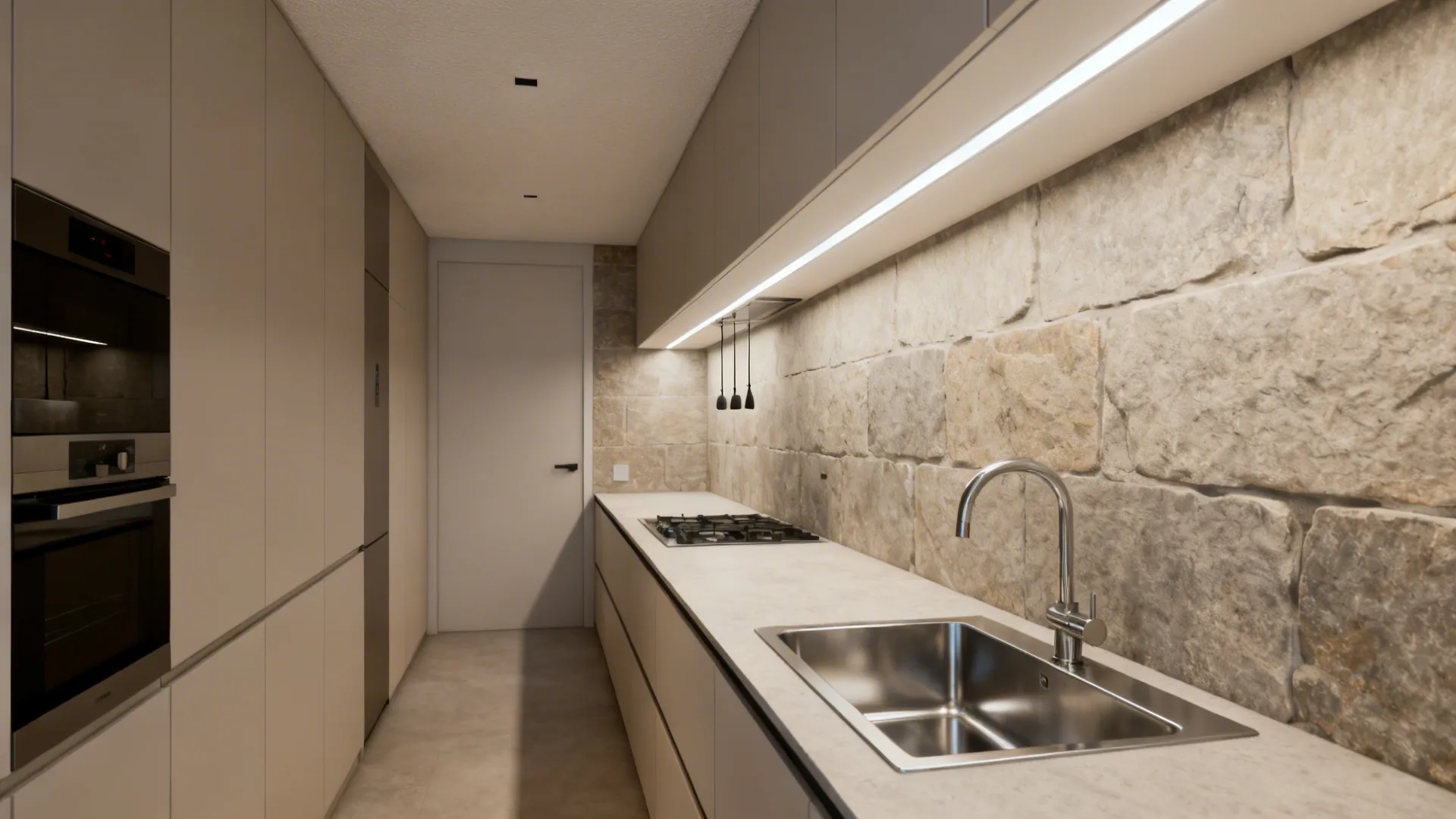 Integrated light channels over prep and sink