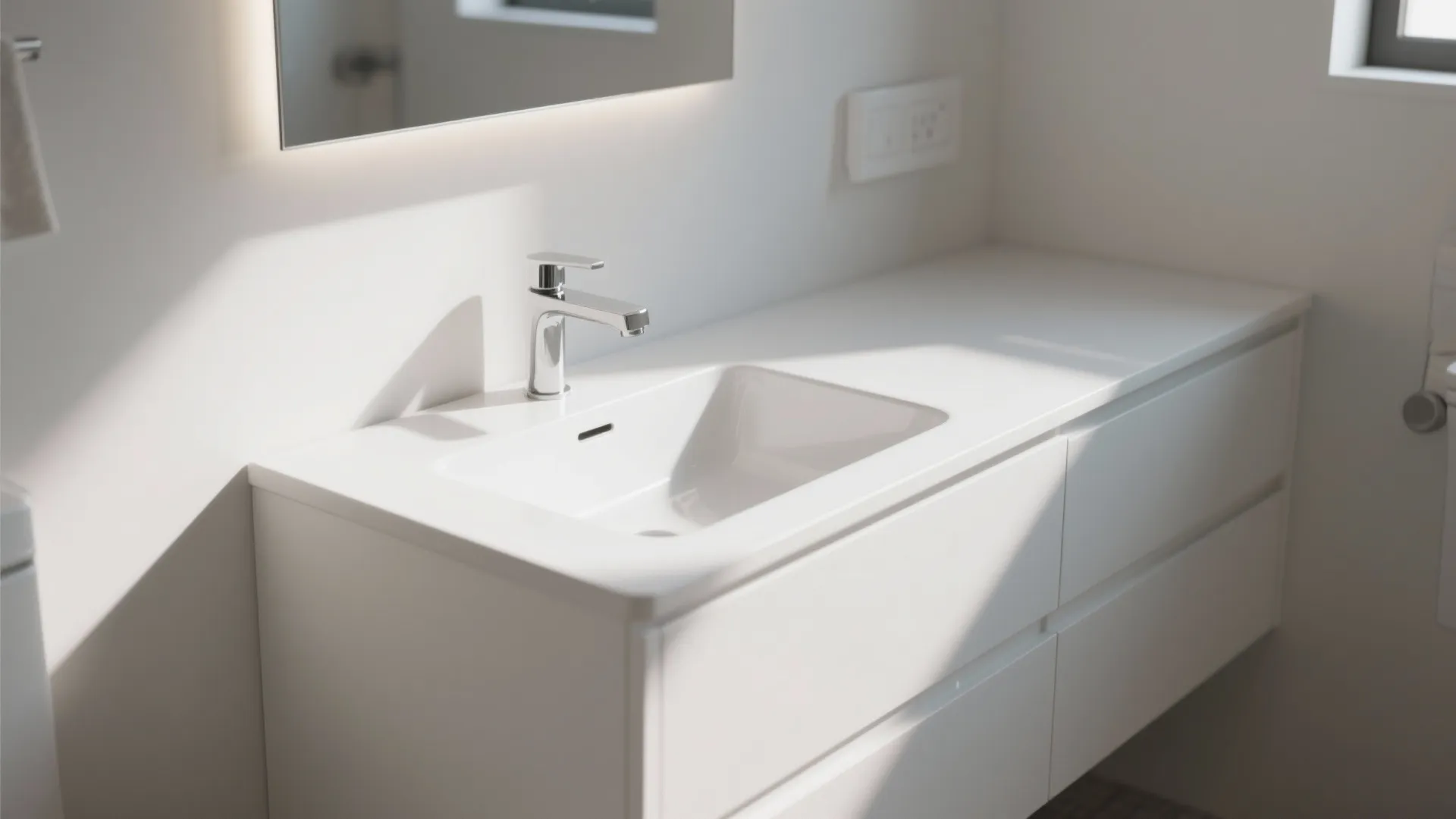 6: Integrated countertop sinks