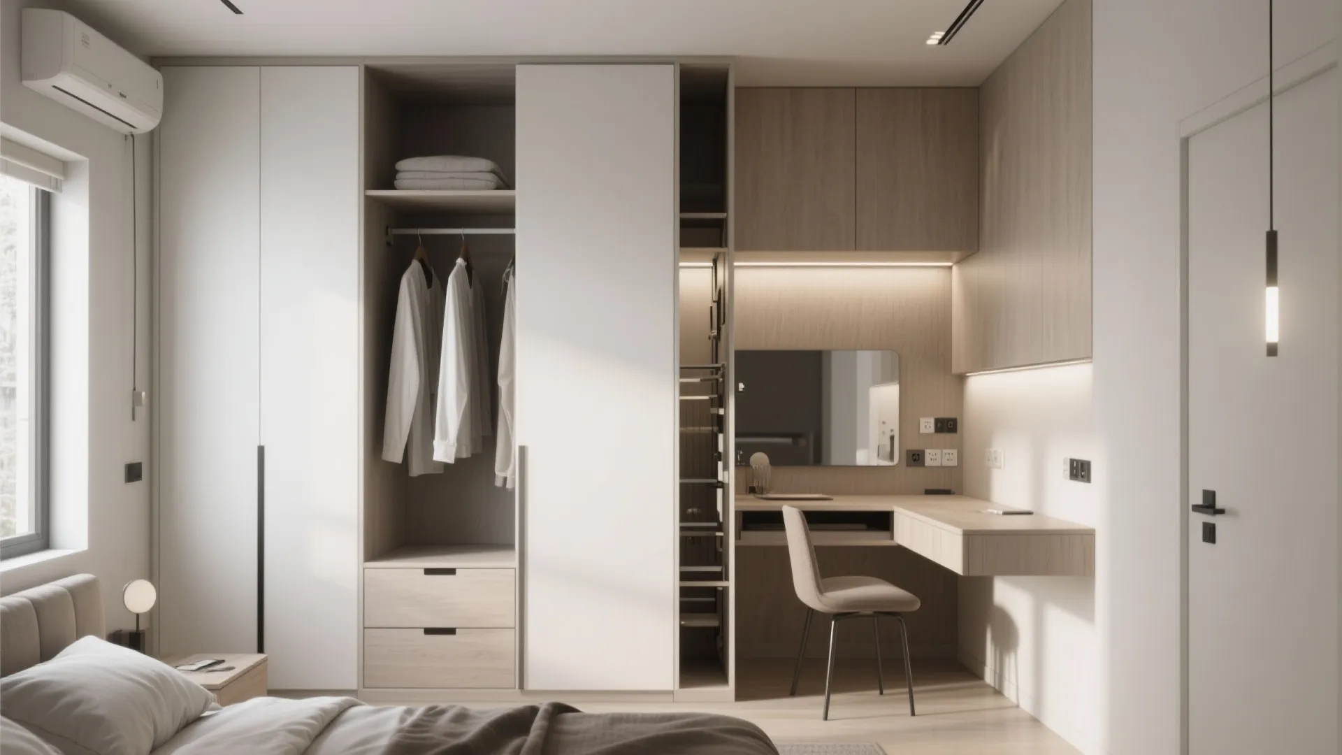 Wardrobe with Integrated Desk