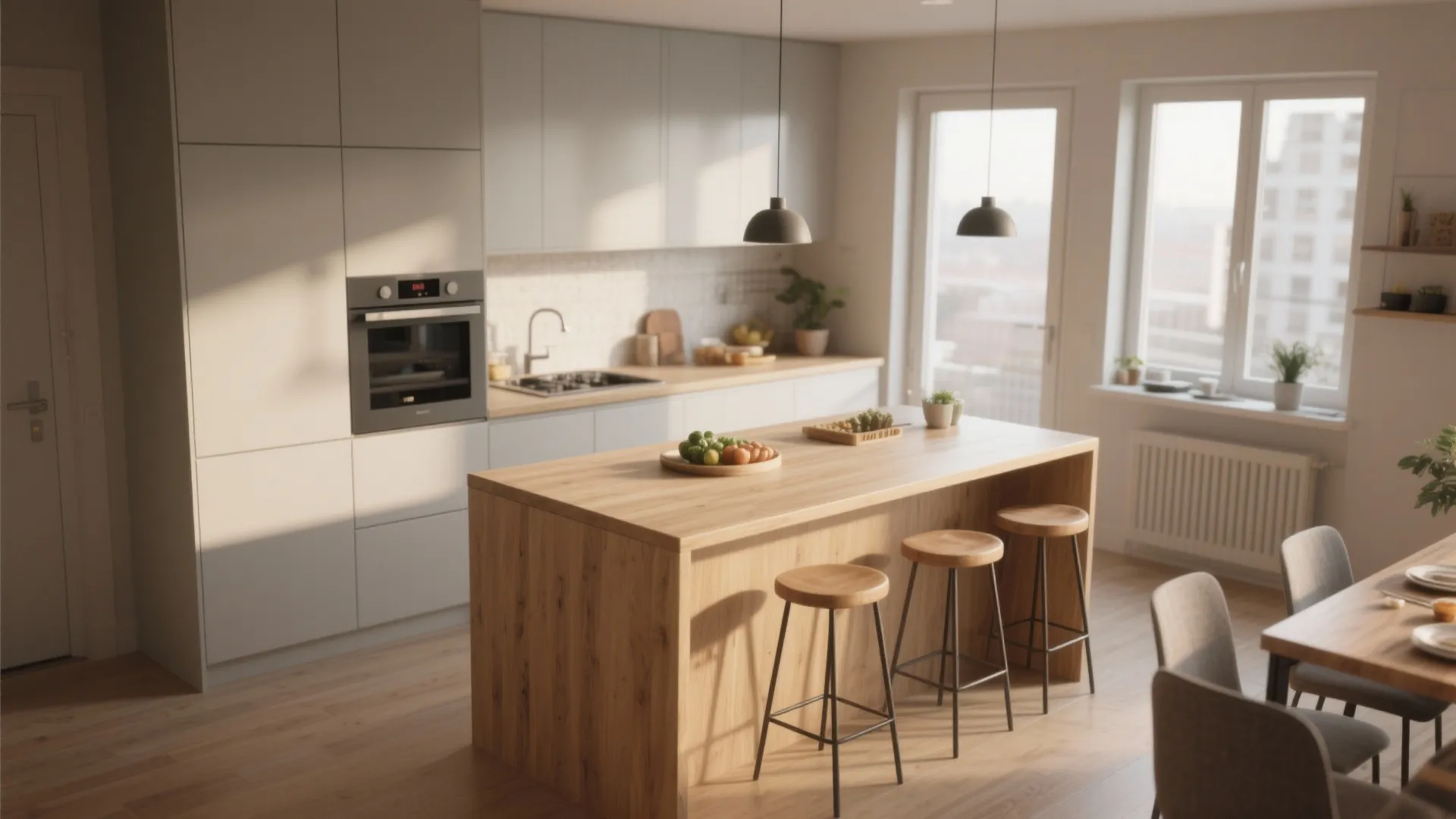 5. Integrated Dining Counters