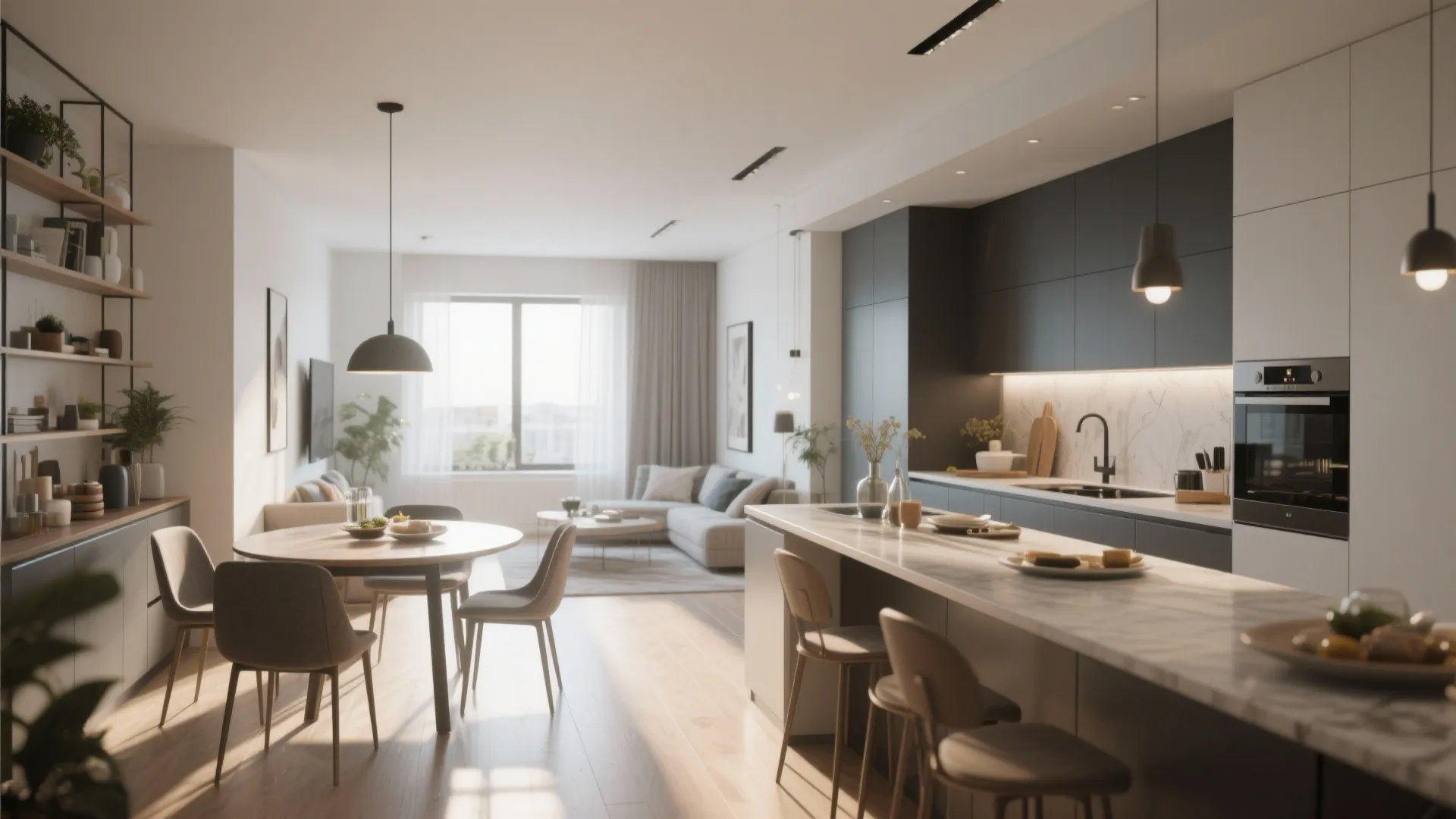 10. Integrated dining and kitchen zones