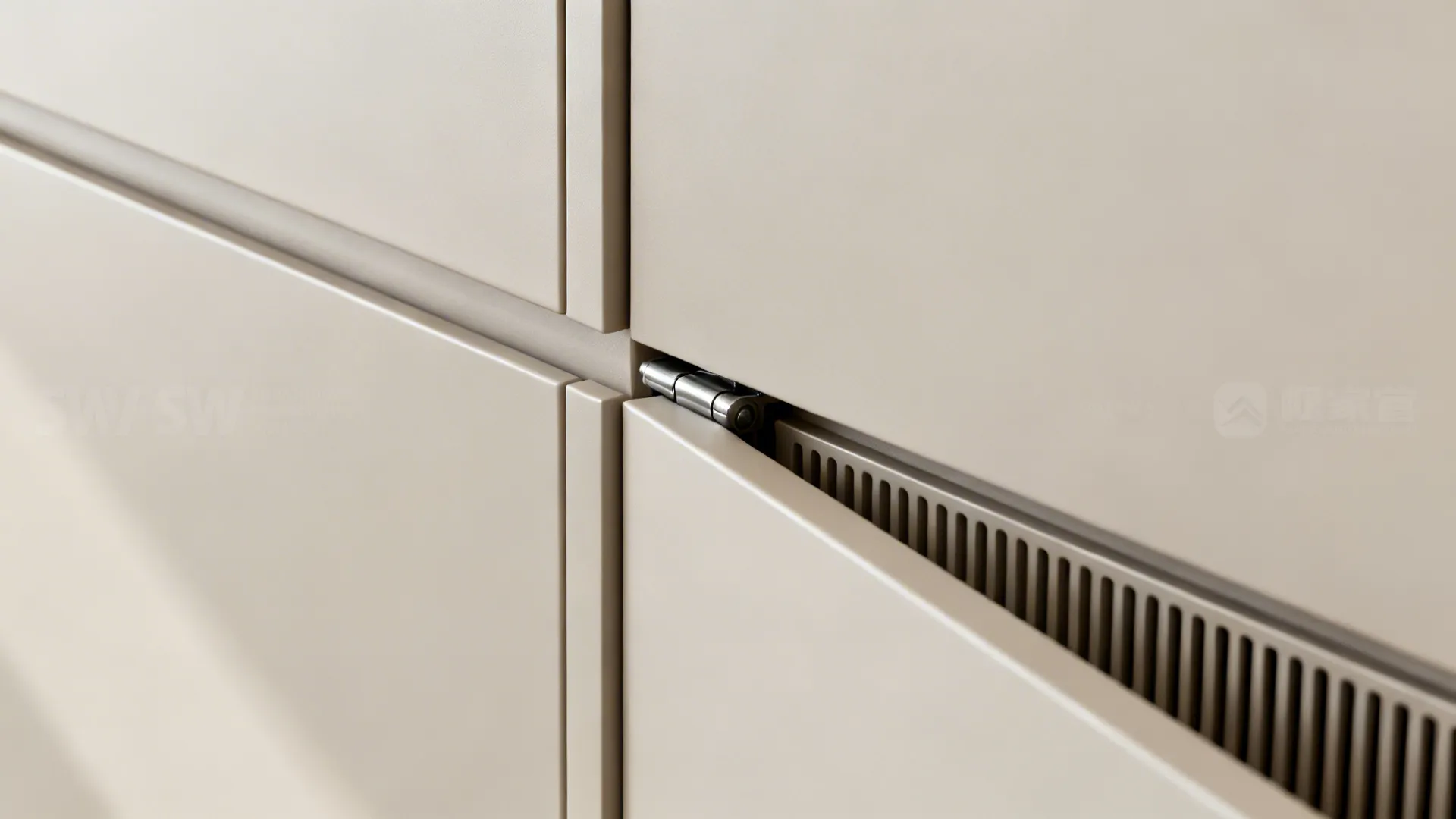 Hidden pantry behind integrated doors