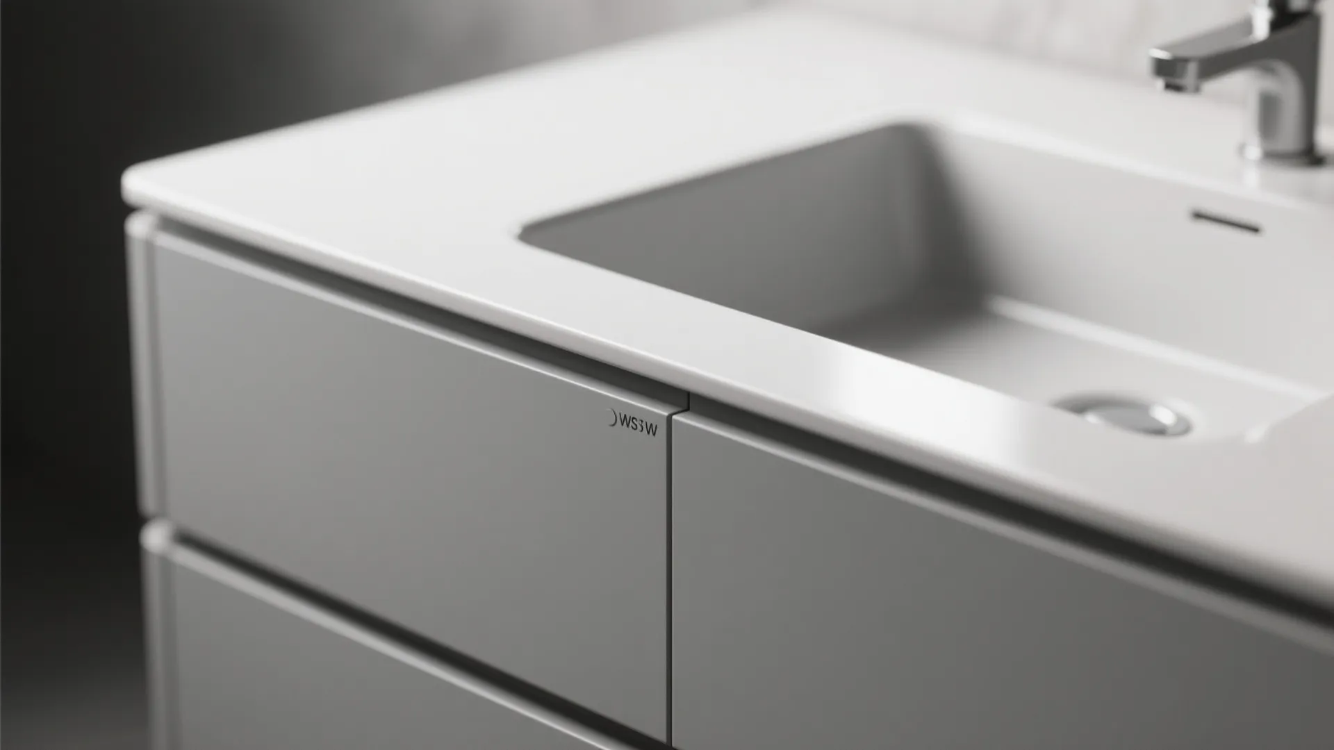 3. Compact vanity with integrated sink