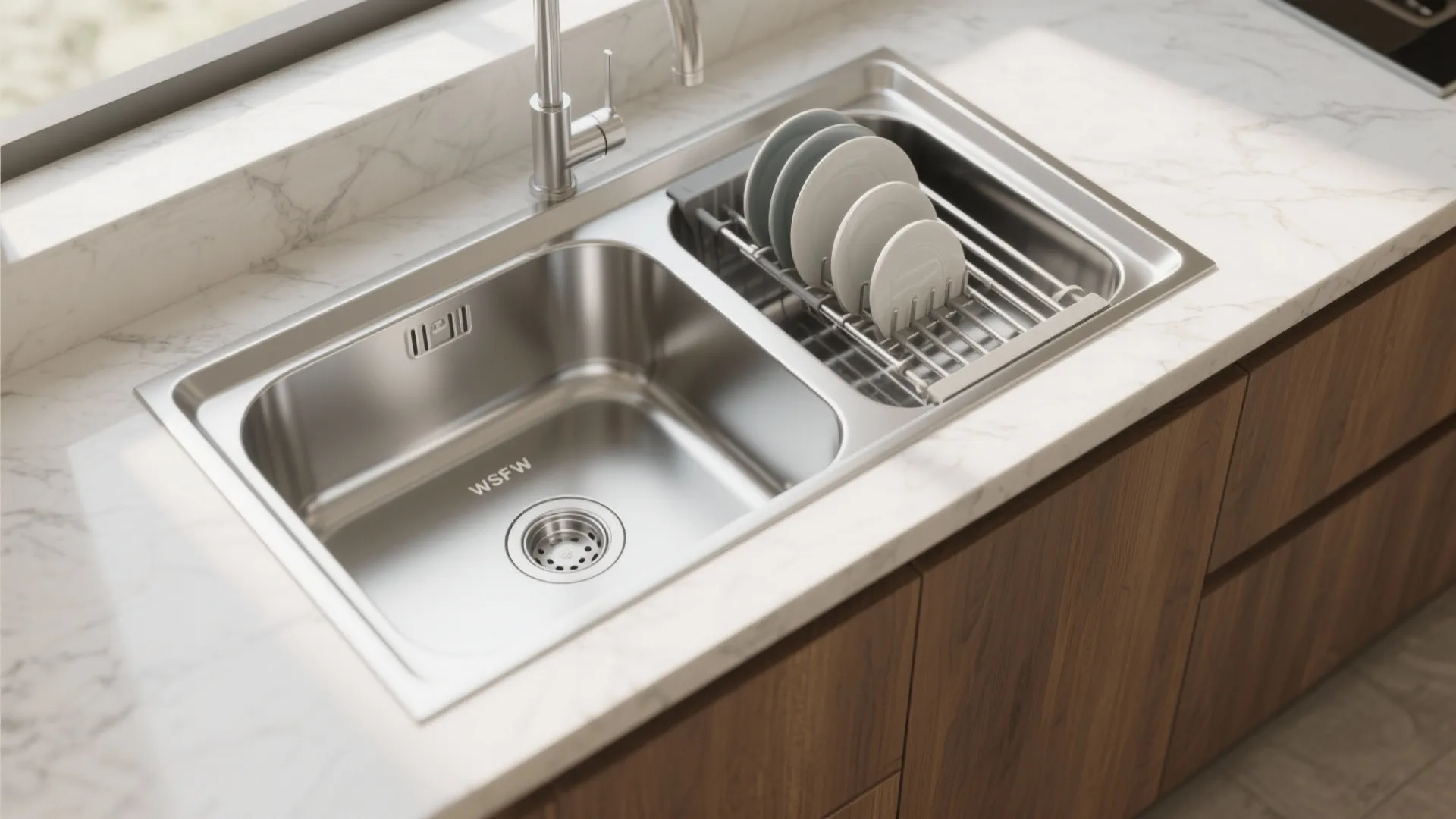 3. Integrated Sink and Drainboard