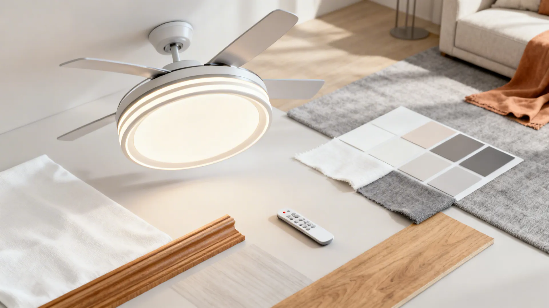 3. Integrated light-and-fan combo for function