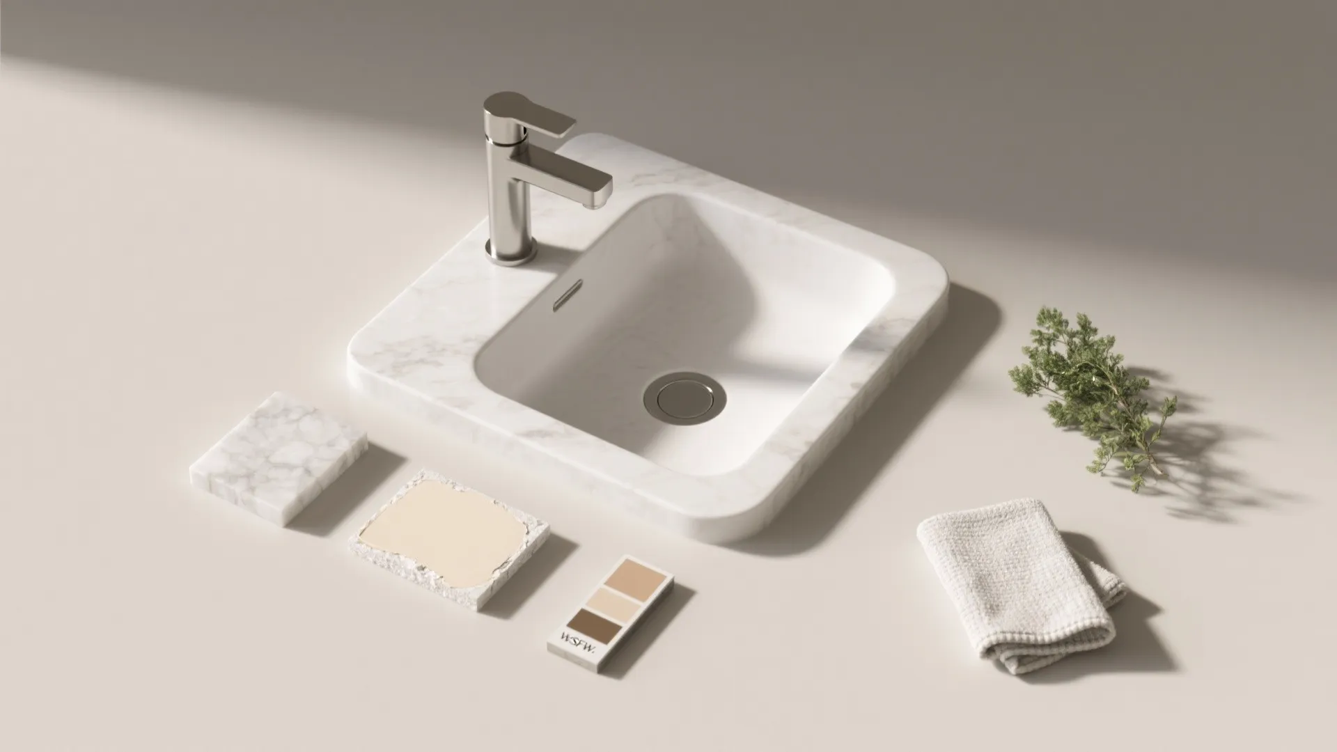 Integrated Countertop-and-Basin (One-Piece)