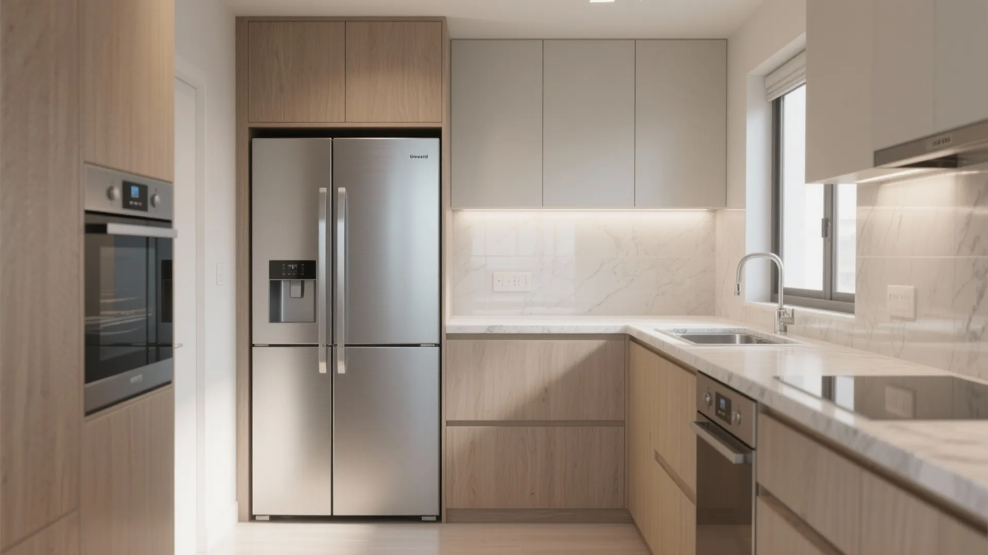 2. Integrated appliances for a cleaner visual flow