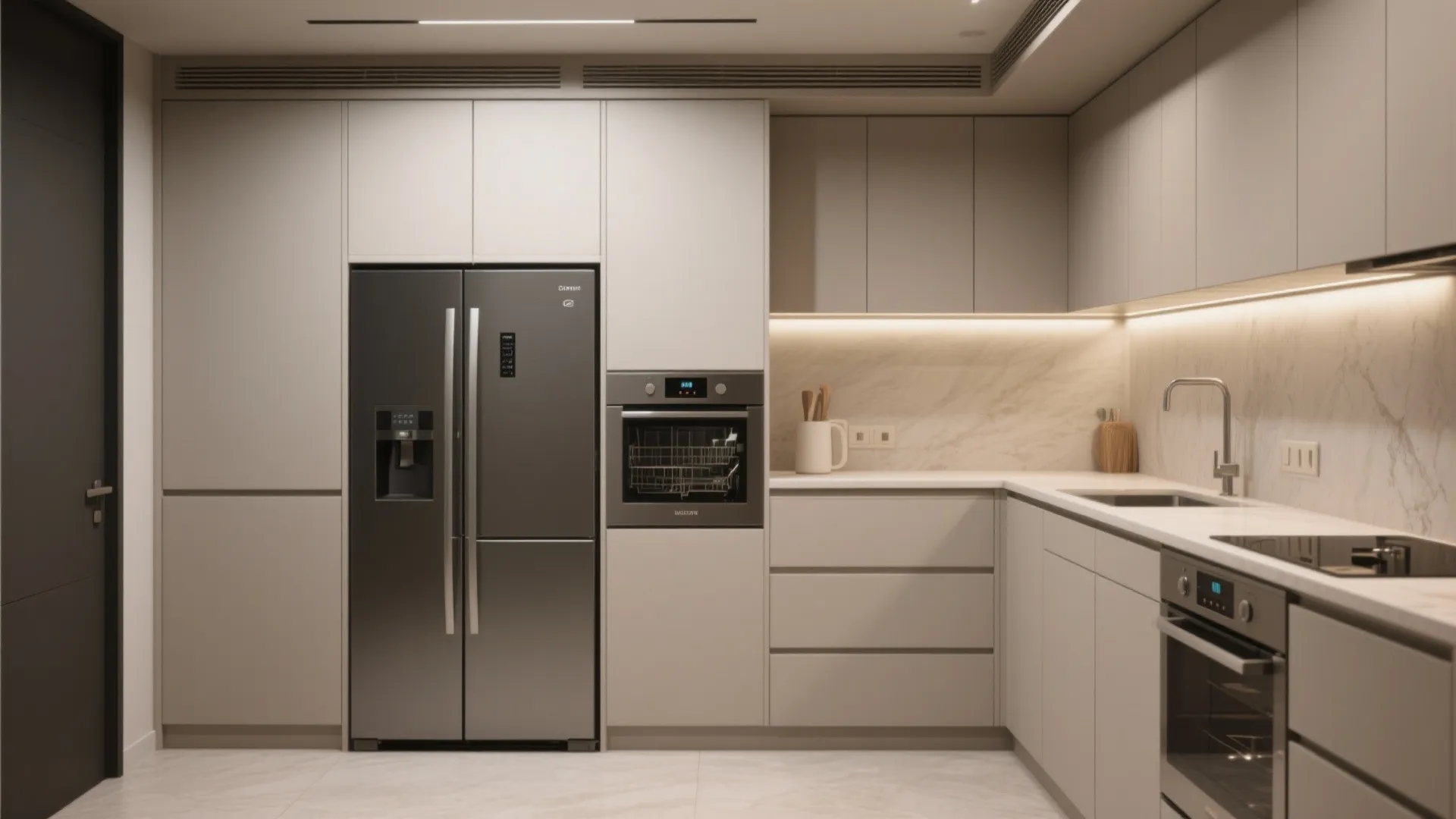 4. Integrated appliances and flush surfaces