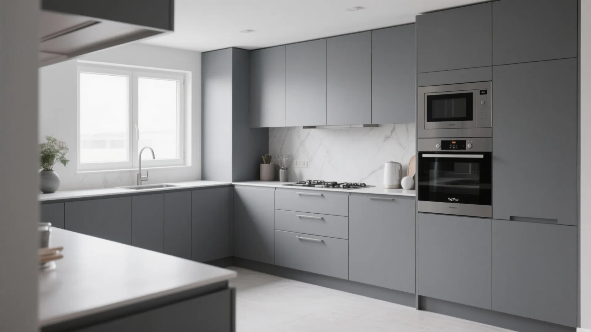 10. Integrated Gray Appliances