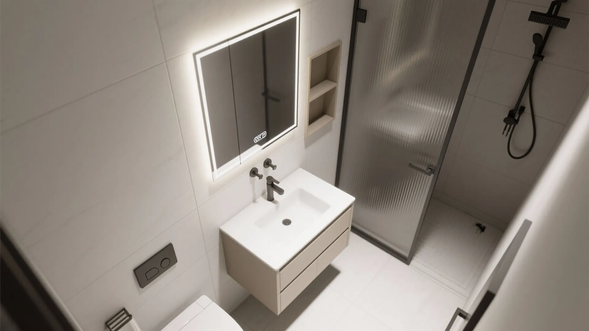 4. Integrated Faucet and Mirror Zones