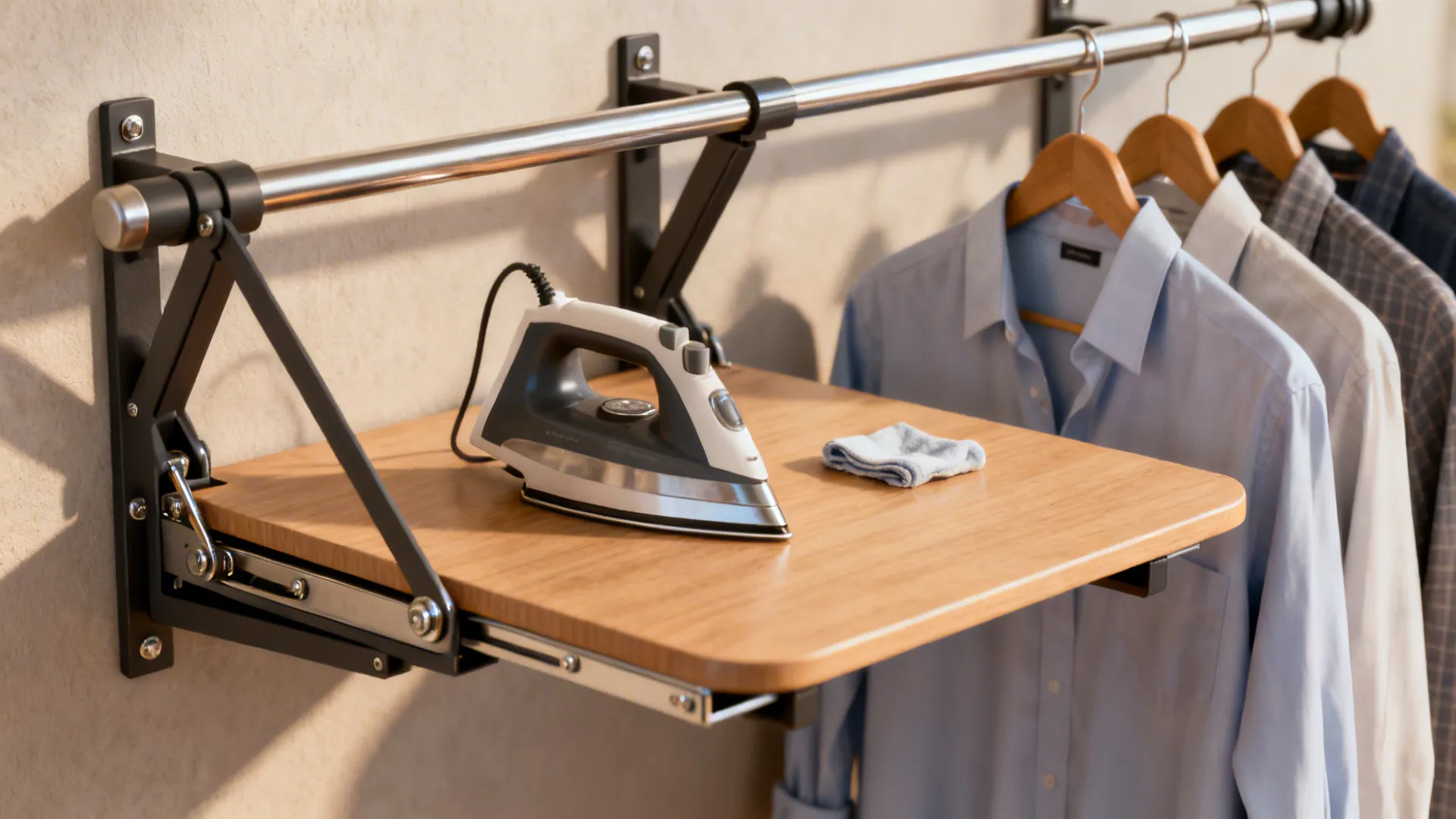 2. Table with integrated hanging rod