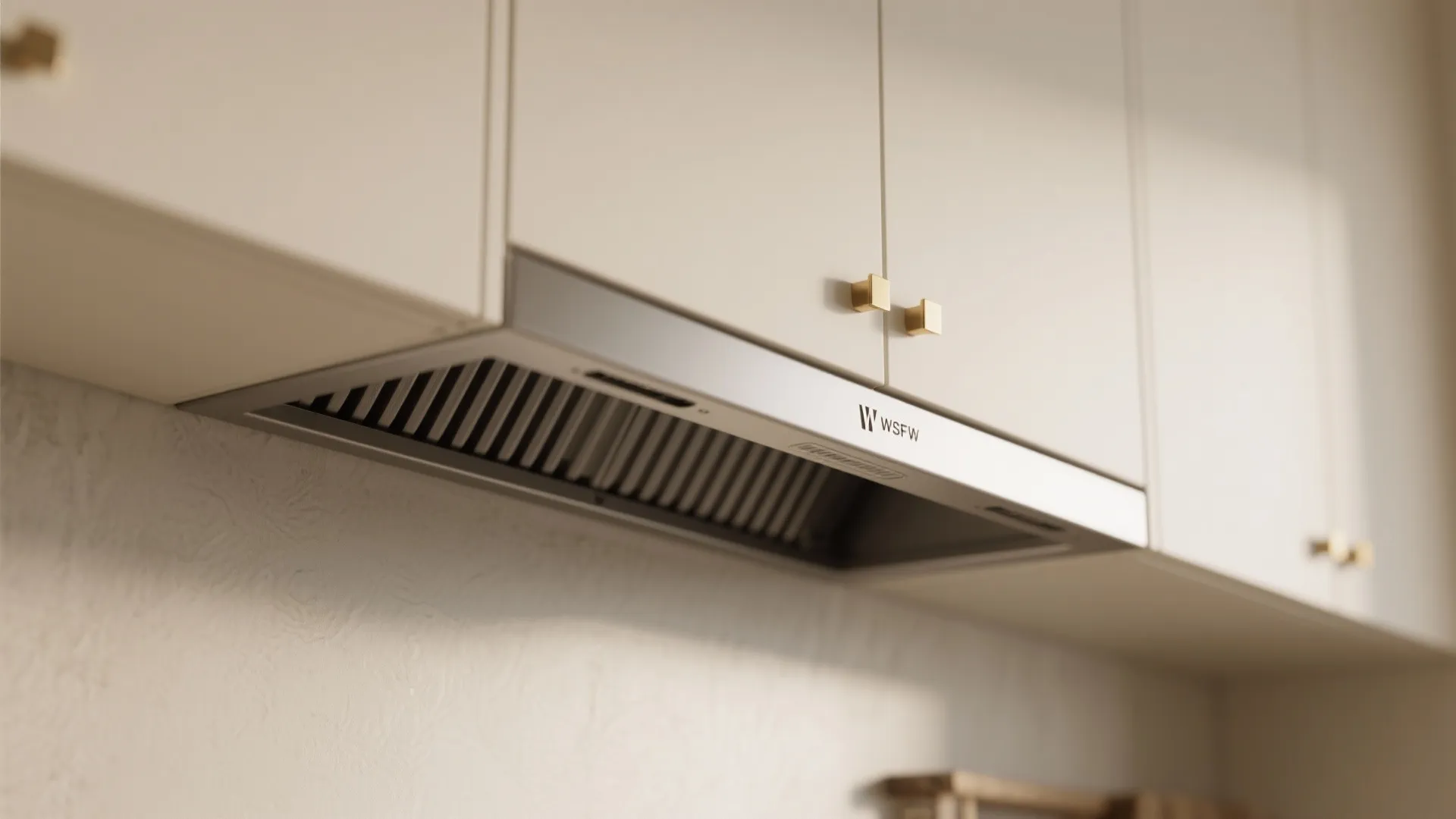 2. Integrated hood hidden in cabinetry