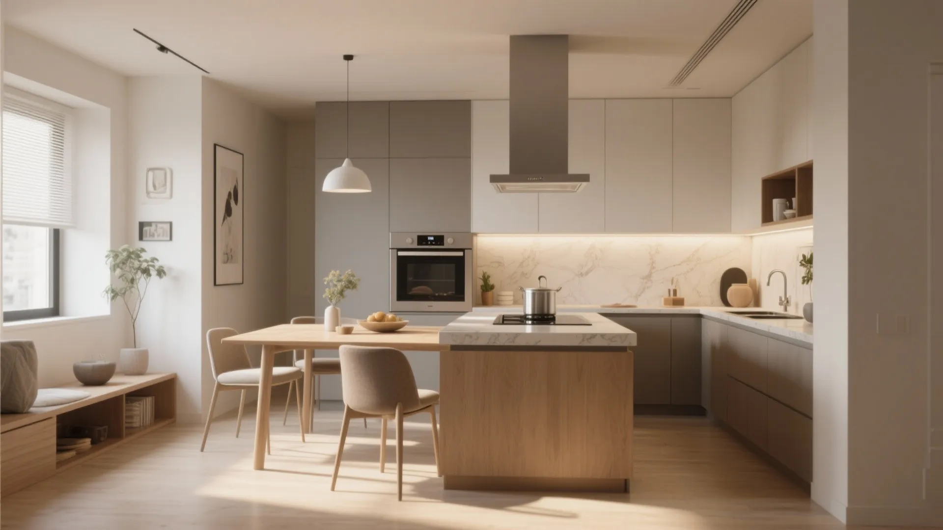 10. Integrated Kitchen-Dining Layout