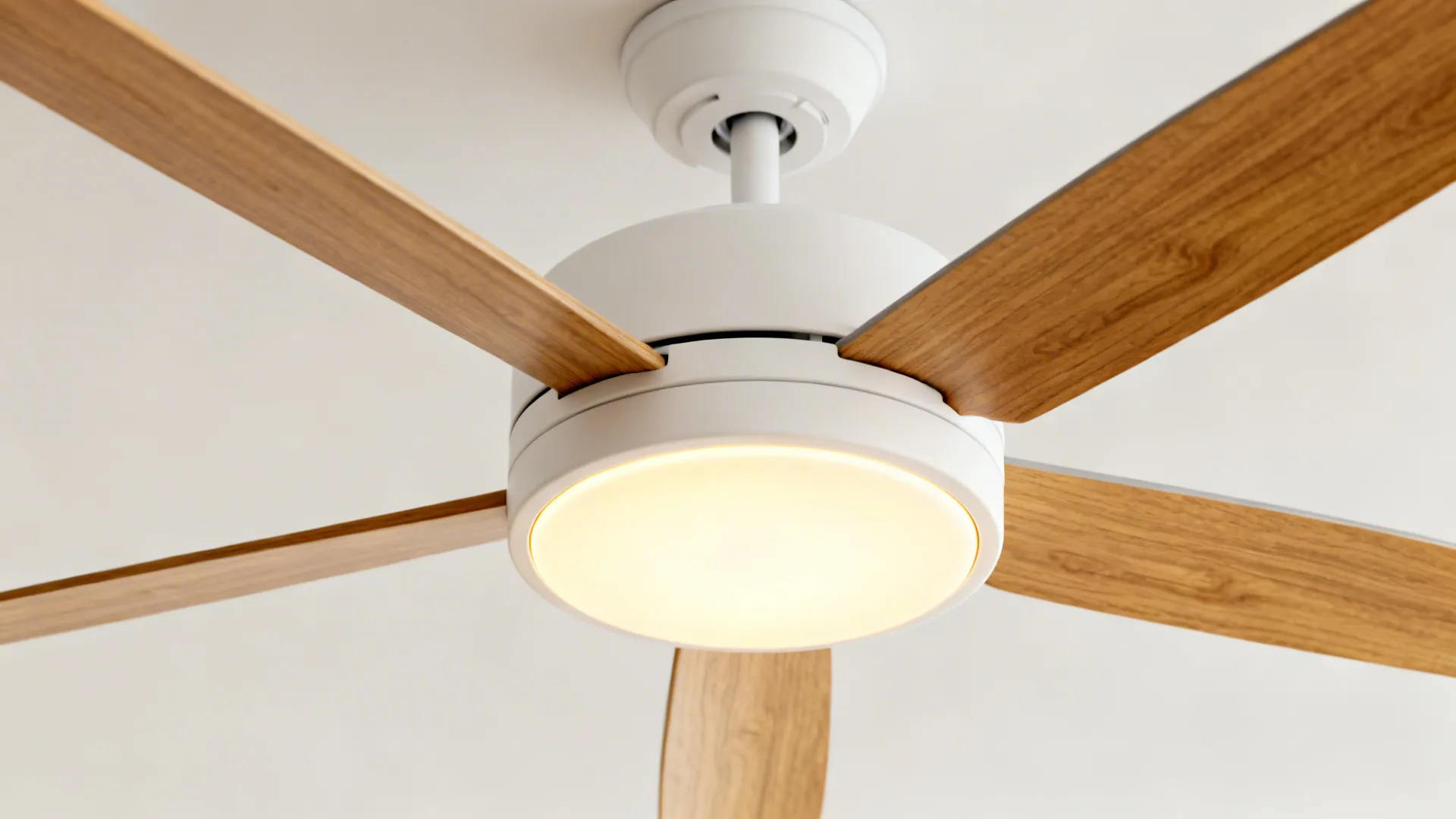 1. Low-profile LED fan with integrated dimmable light