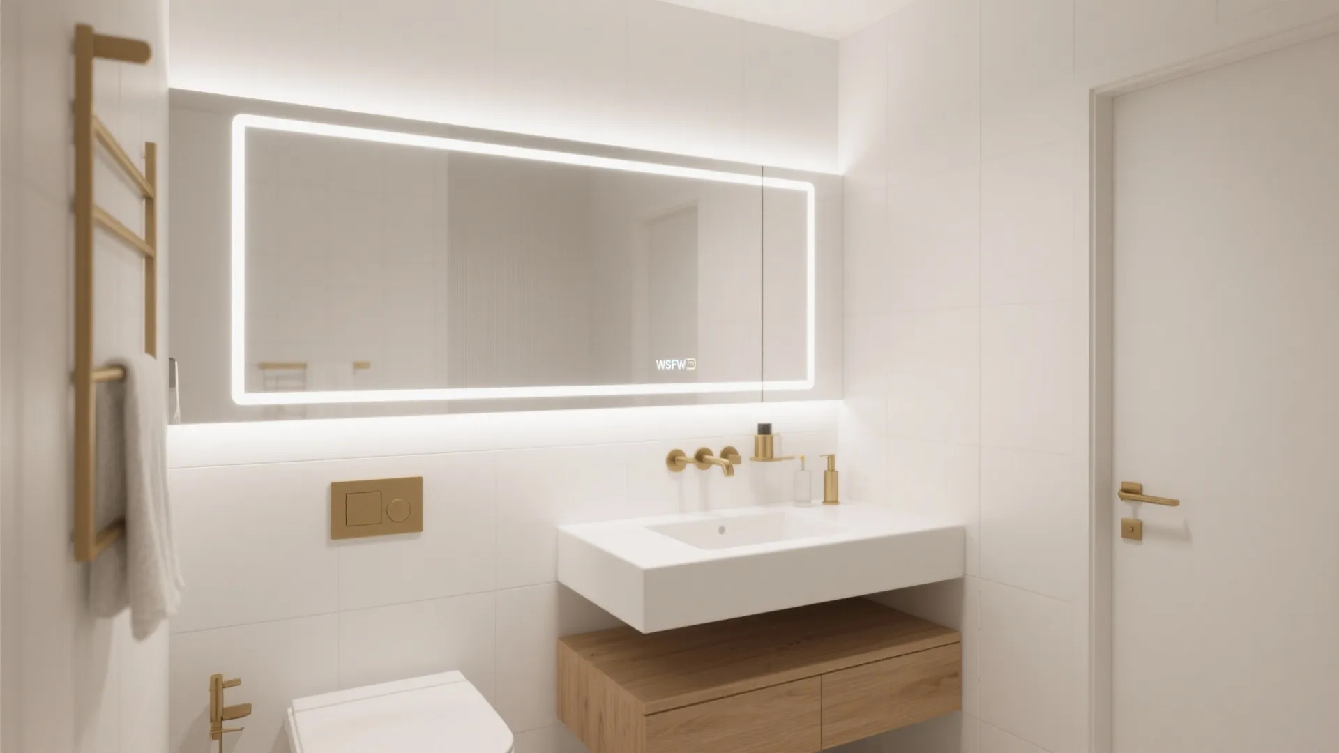 5. Integrated LED Mirror Lighting
