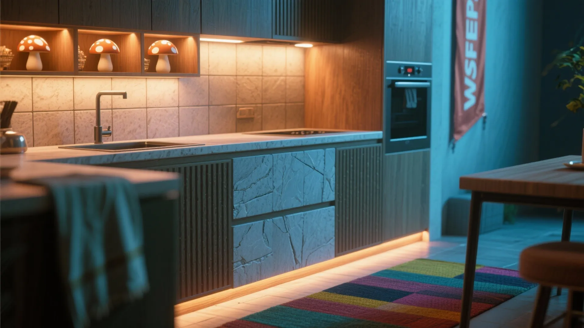 4. Integrated lighting and accents