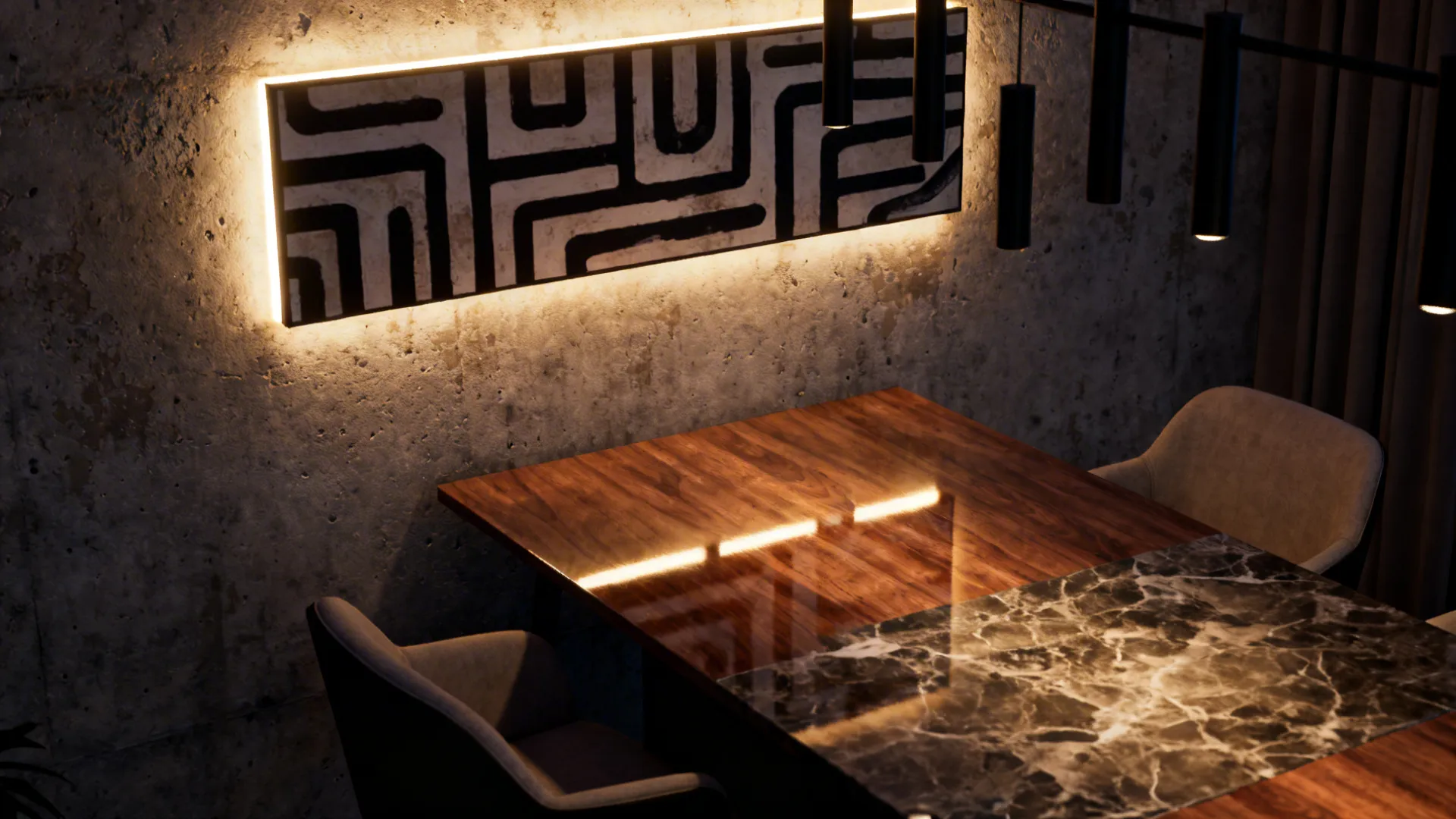 5. Integrated Lighting with Art