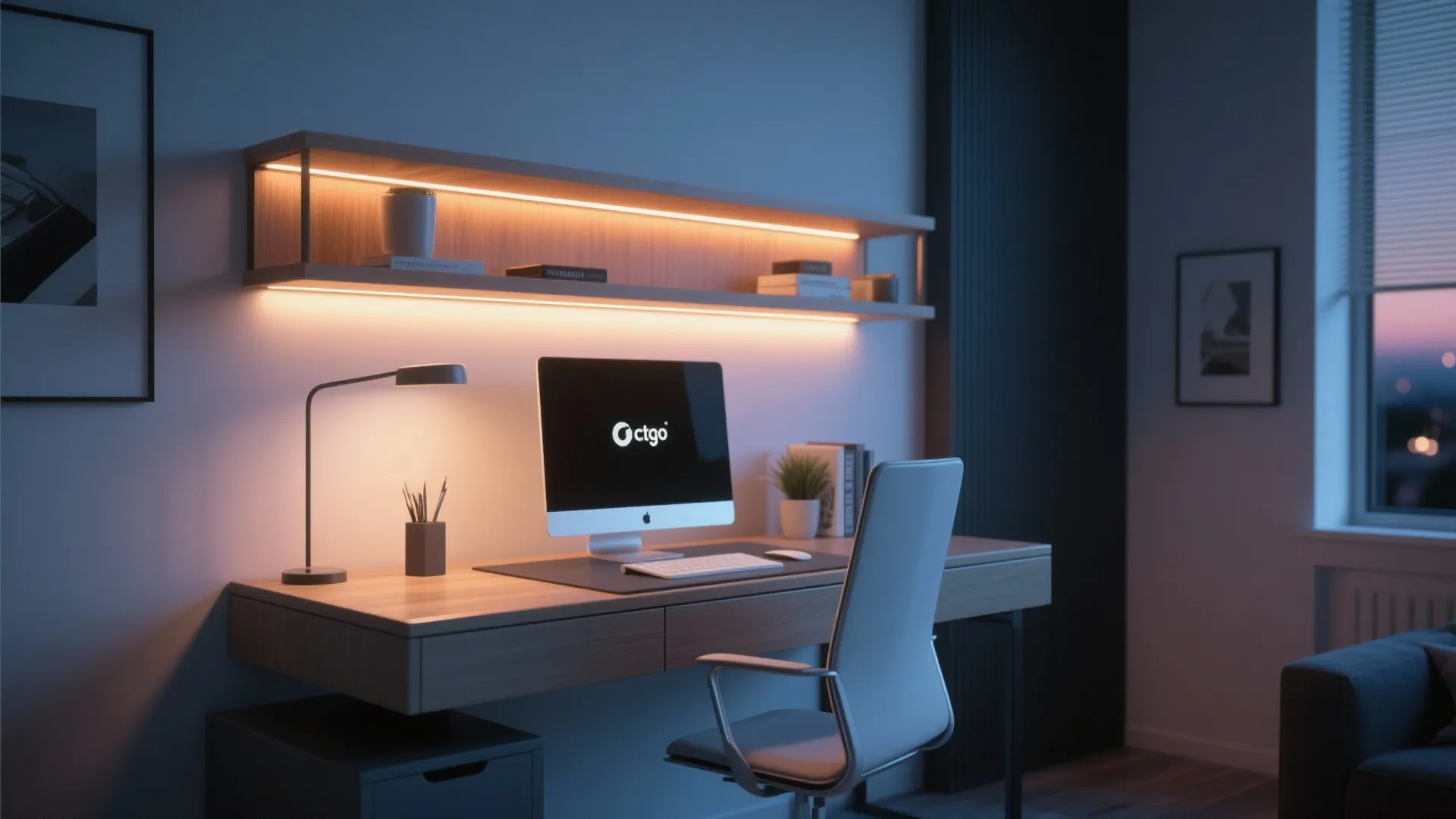 8. Integrated Lighting Shelf