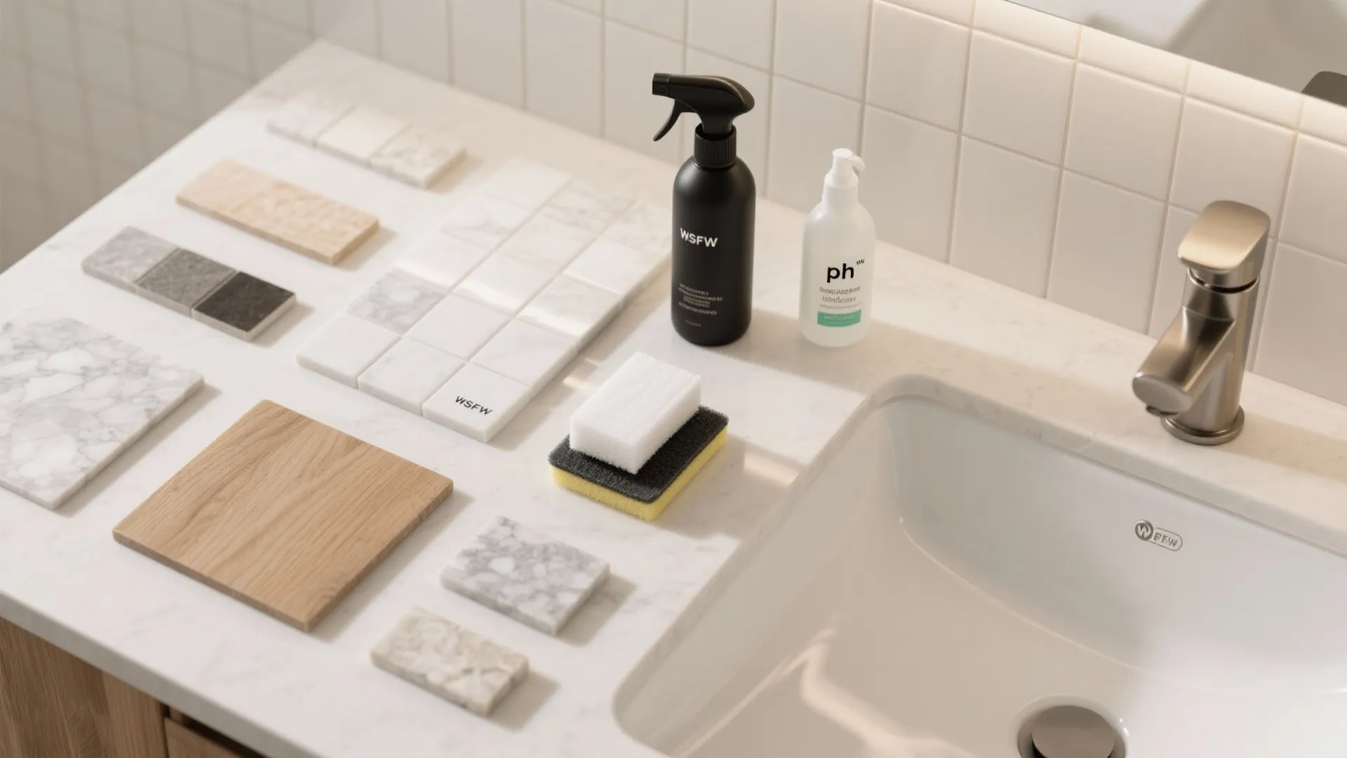 Integrated Countertop Basins (Seamless and Easy-Clean)