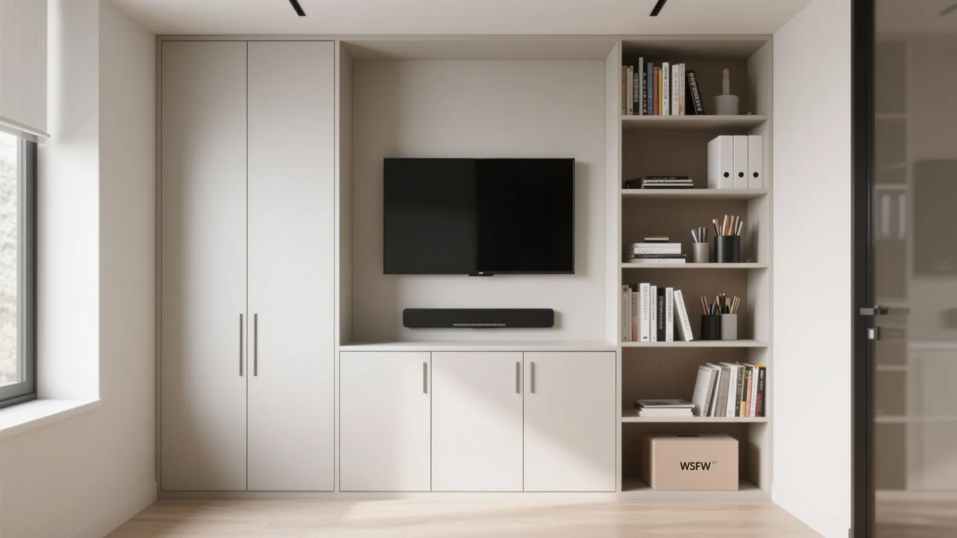 8. Integrated Storage Media Wall