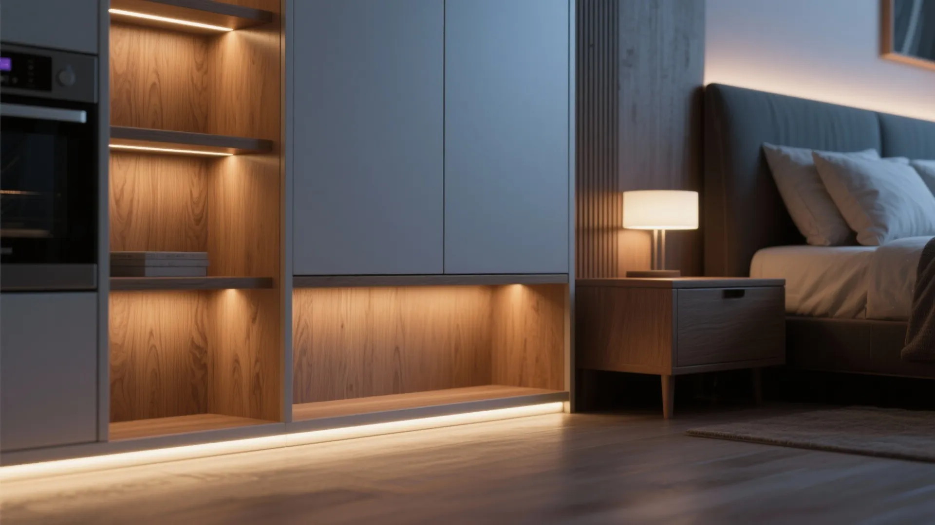 4. Integrate lighting into furniture and millwork