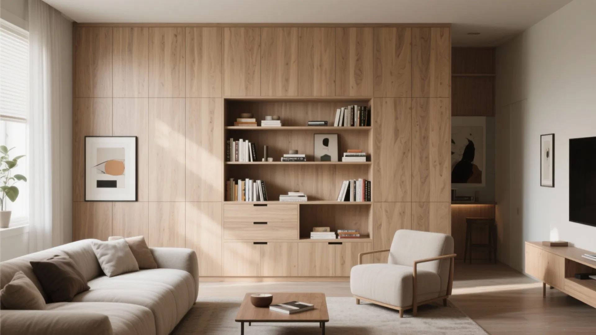 9. Integrated Shelving Panels