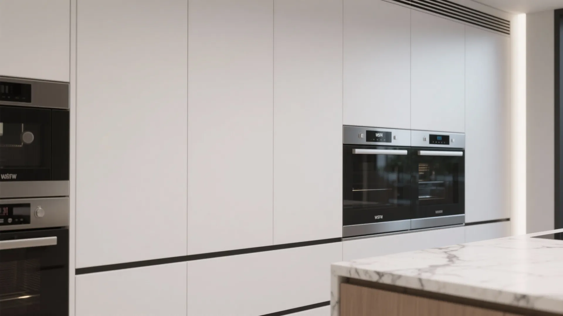 5. Integrated Appliances and Seamless Panels