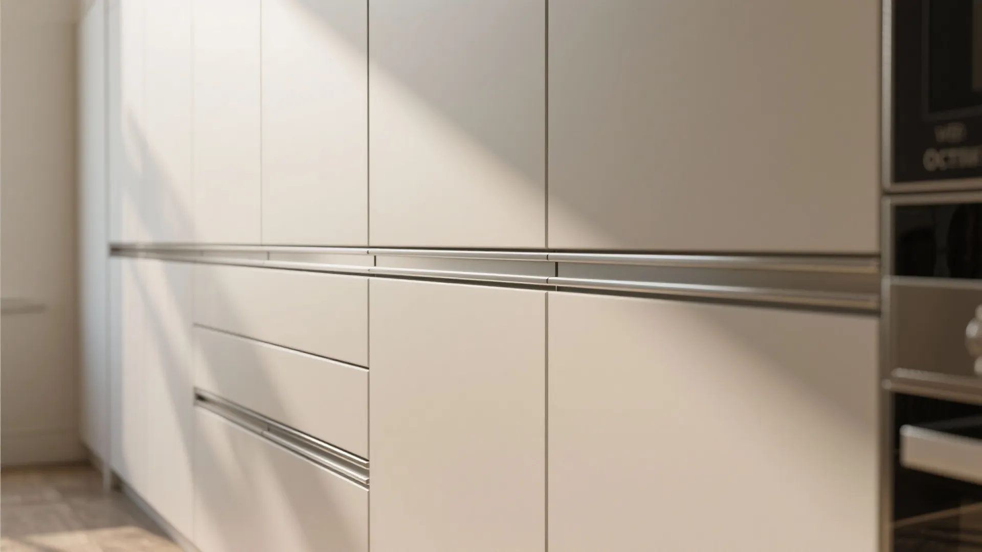 5. Integrated Pulls for Frameless Cabinets