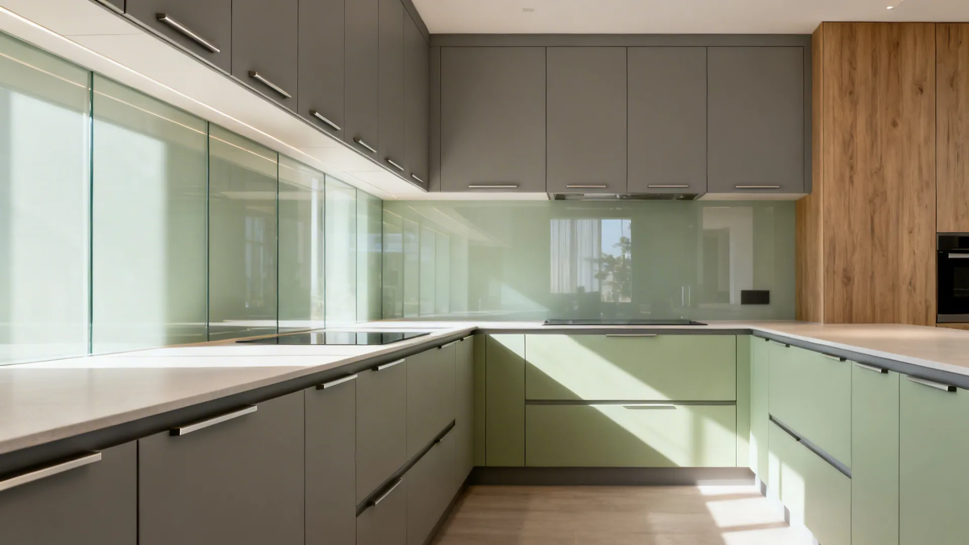 Minimalist Cabinet Fronts with Integrated Pulls