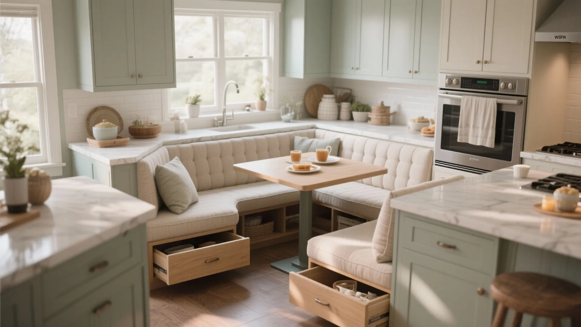 9. Integrated Seating Nook