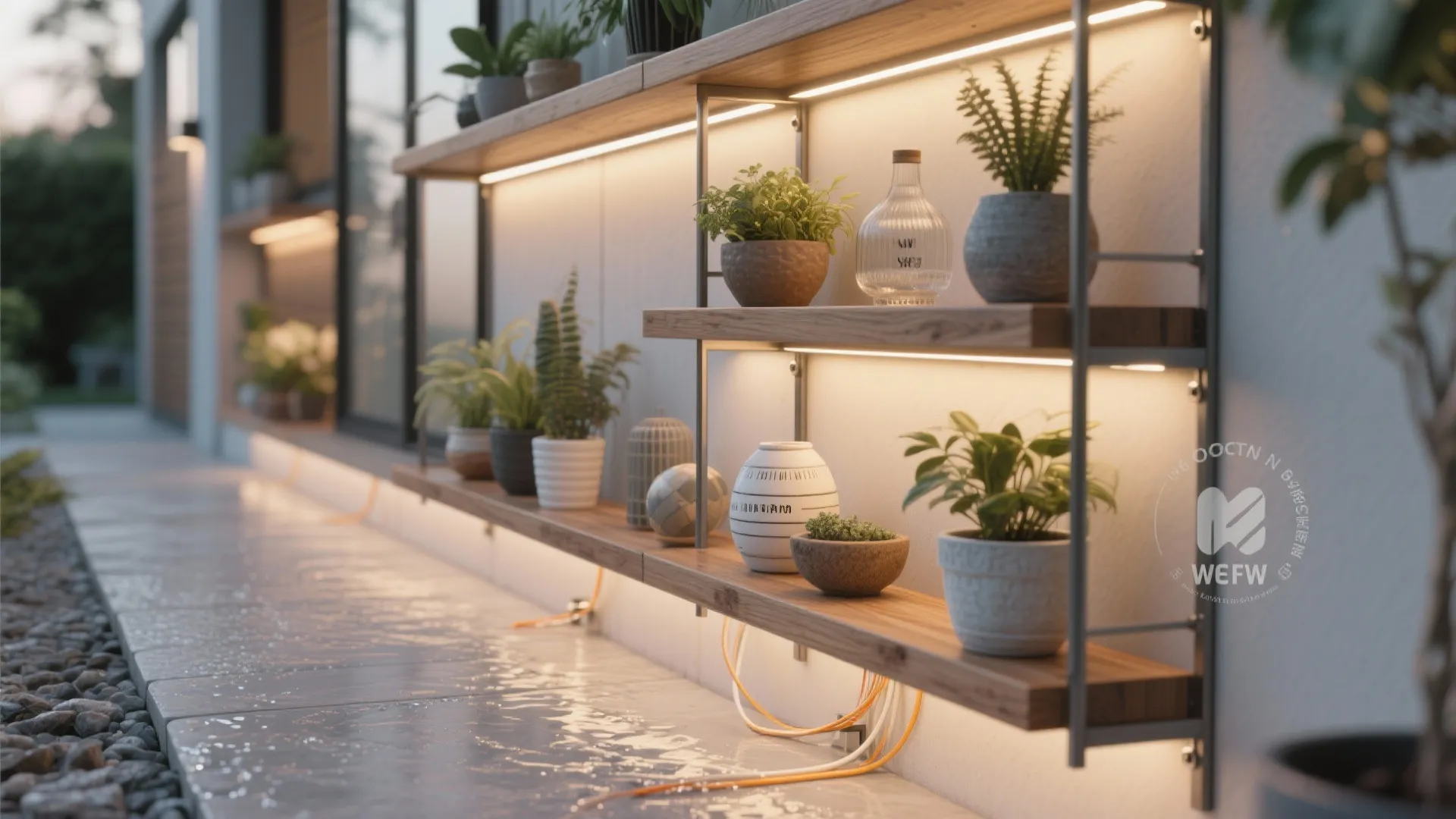 4. Integrated Shelving Lights