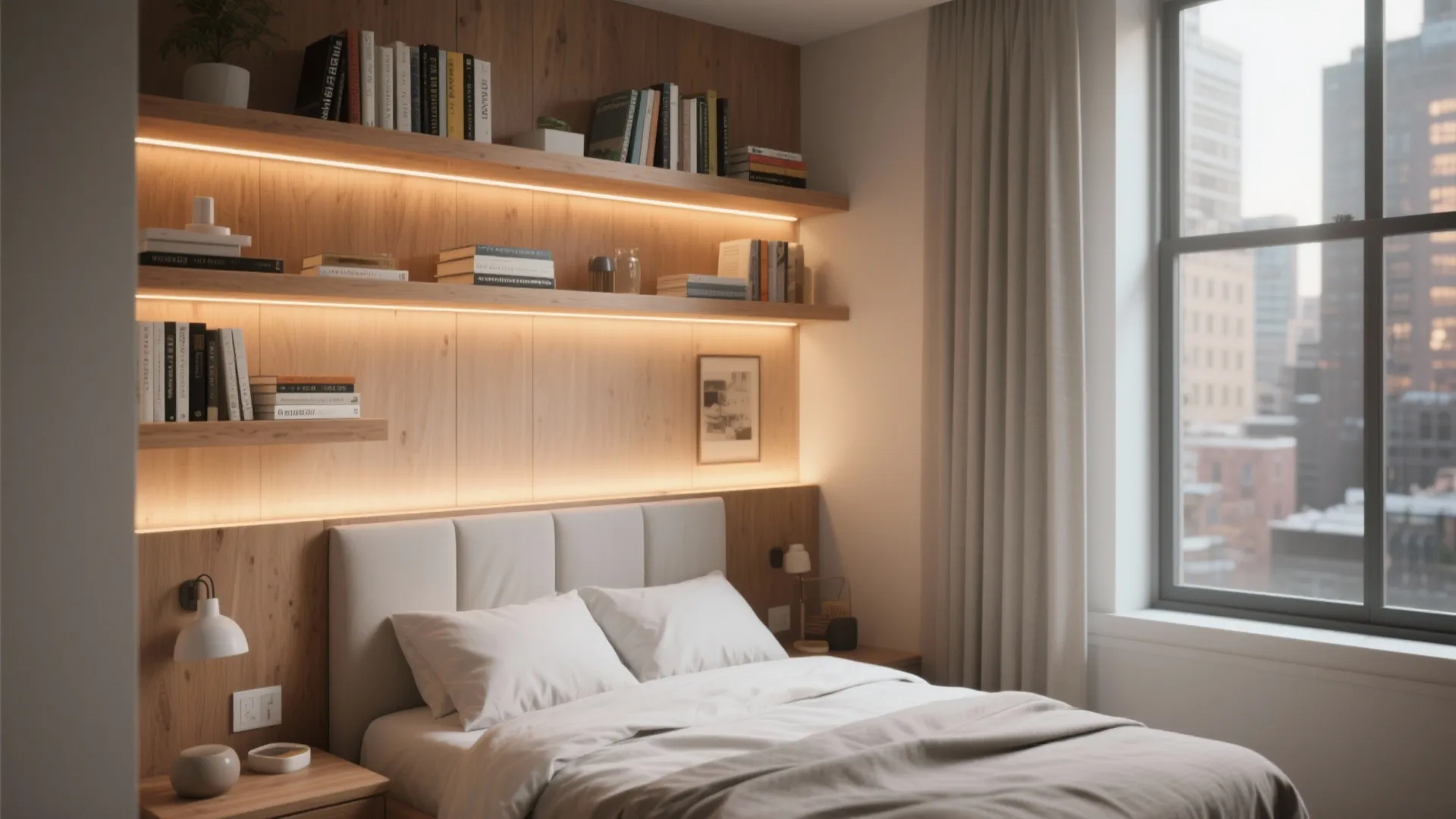 Integrated Shelving and Lighting