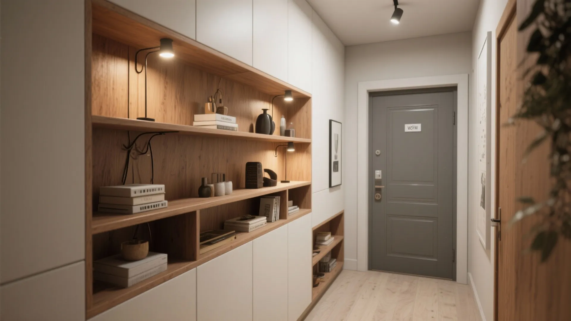 5. Integrated Shelving Lights for Dual Function