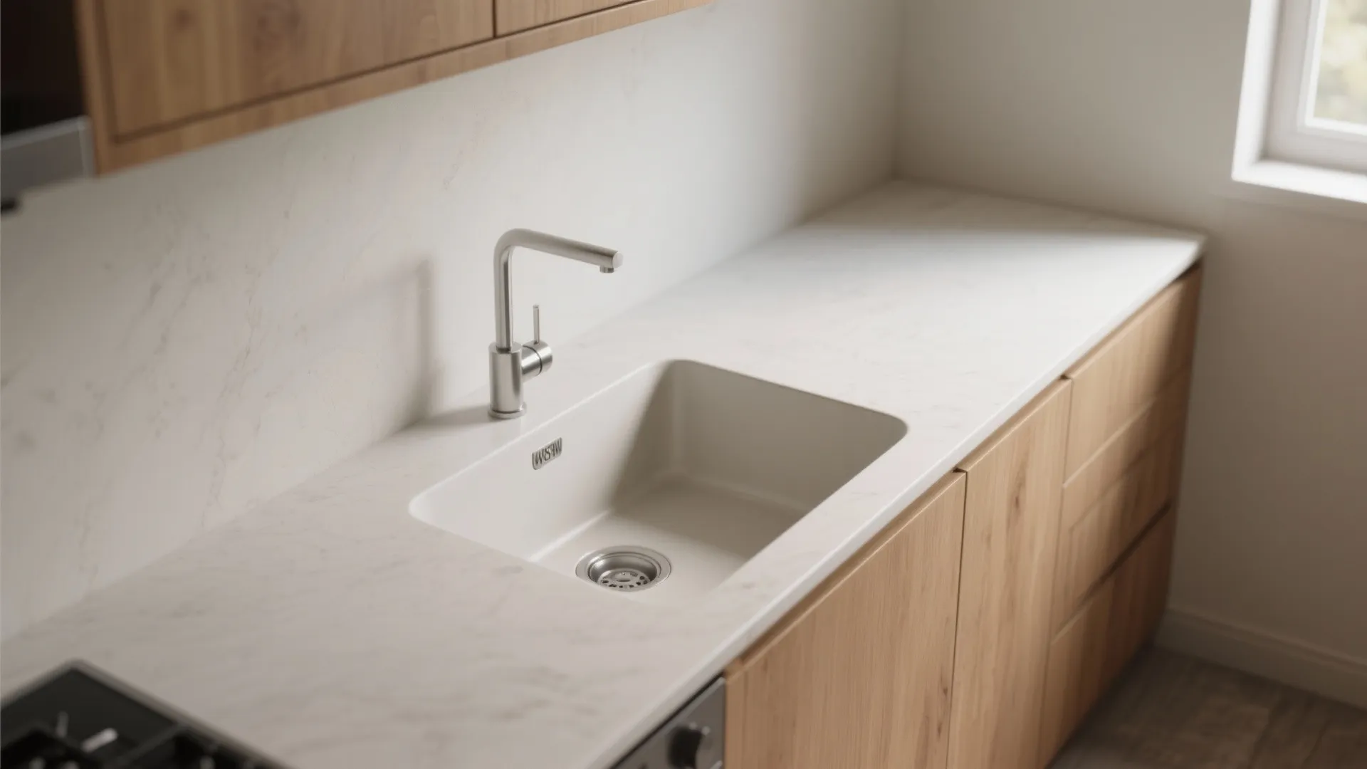 3. Integrated countertop sinks — clean lines, max surface